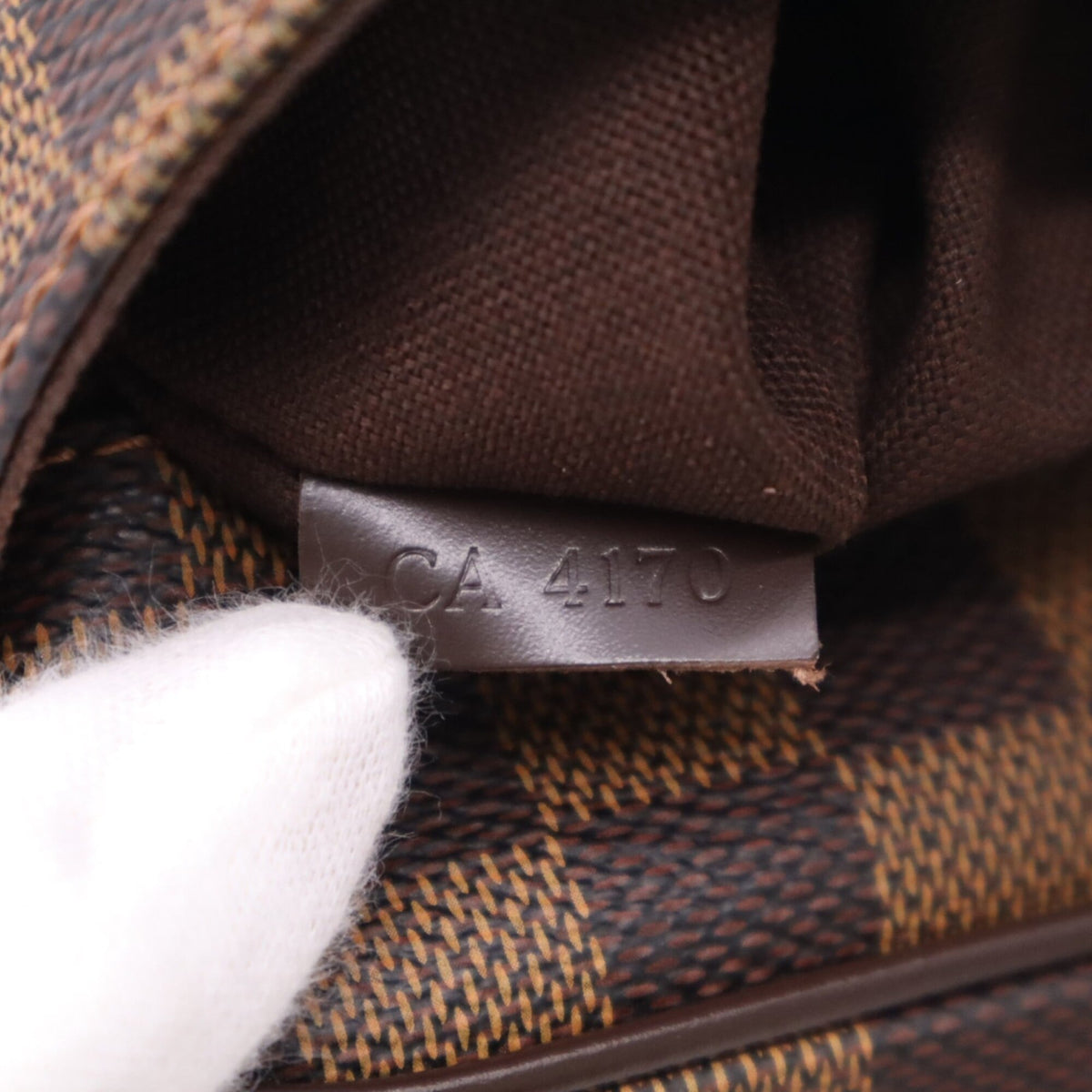 Louis Vuitton Beige Brown Coated Canvas Leather Sling Bag (Pre-Owned)
