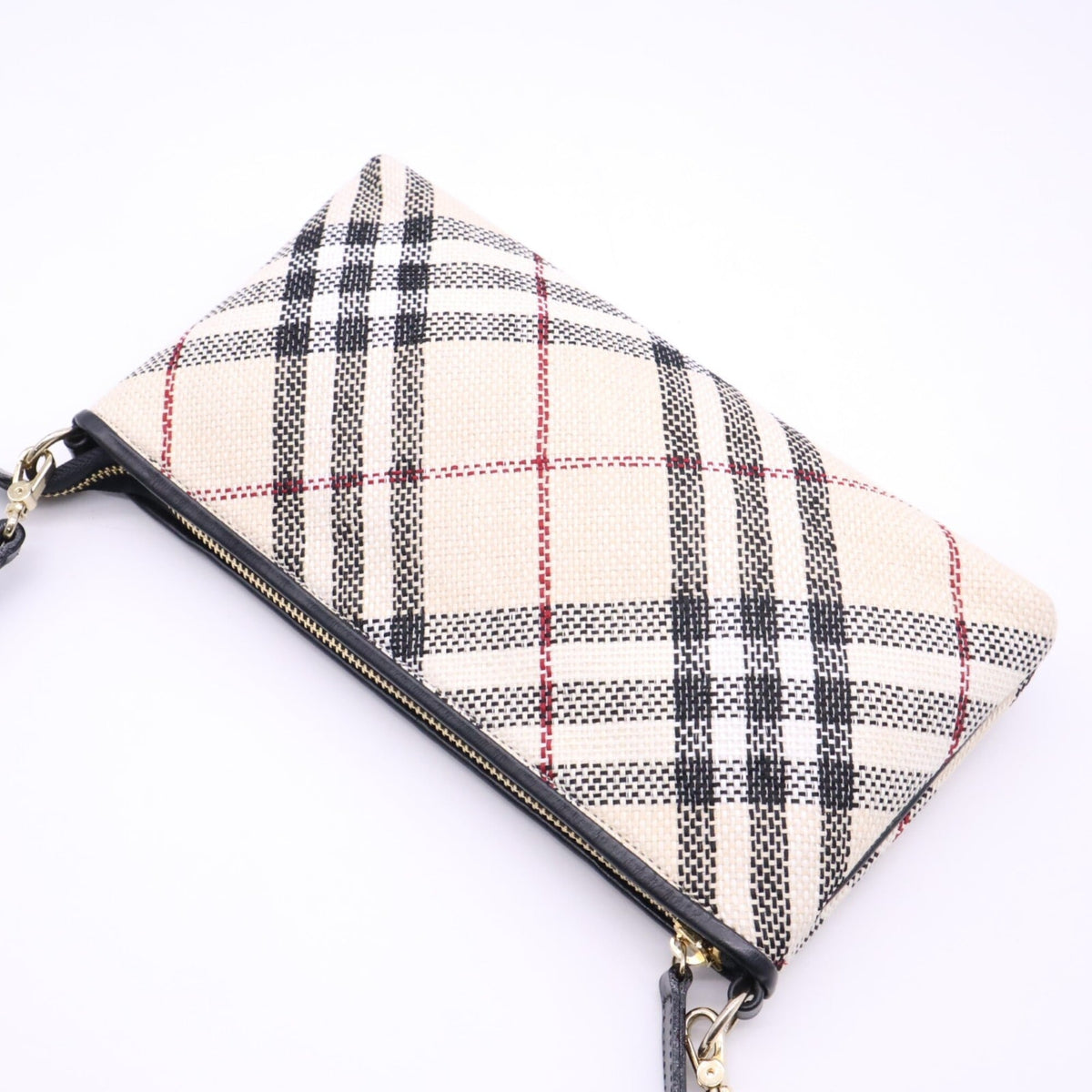 Burberry Beige White Handbag (Pre-Owned)