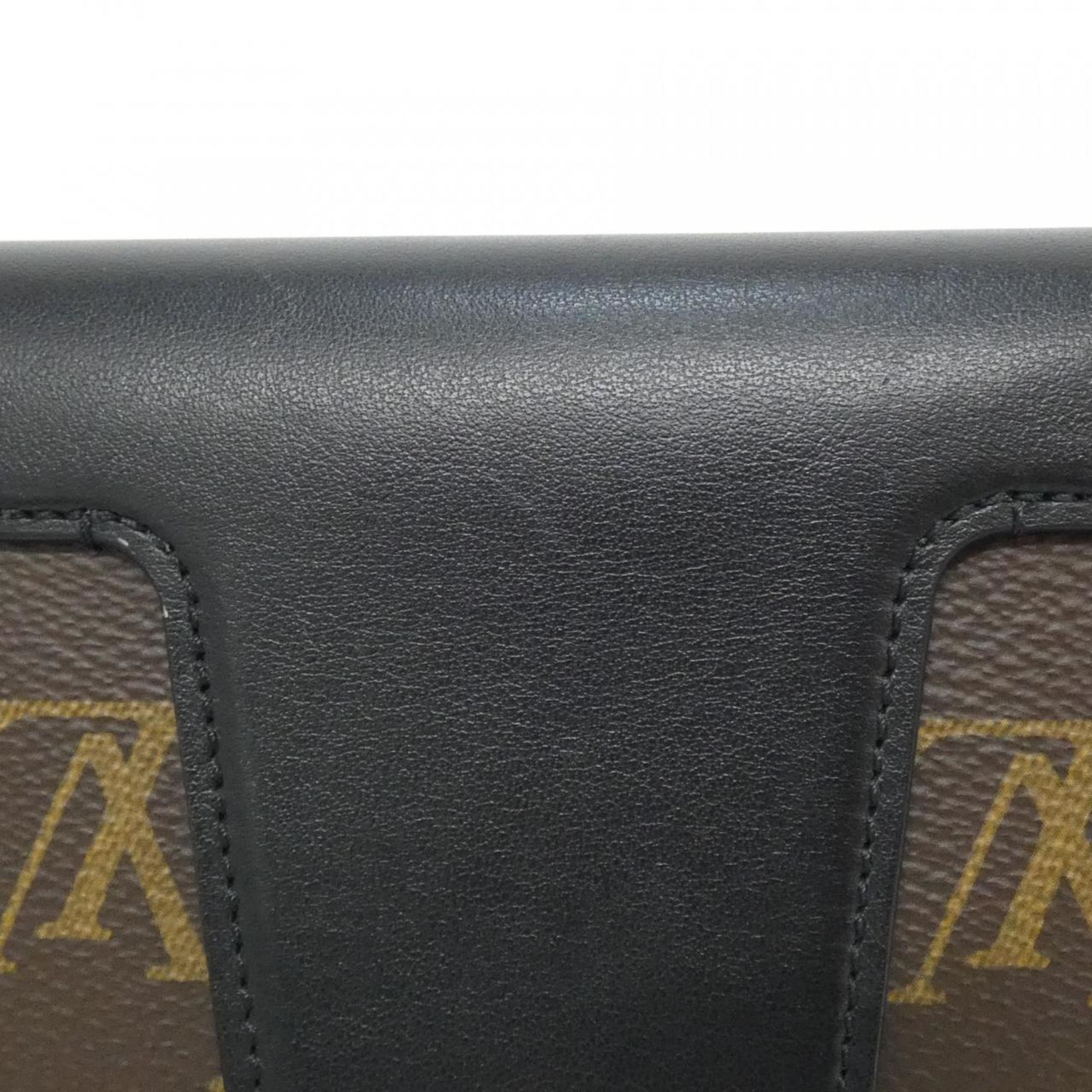 Louis Vuitton Brown Coated Canvas Leather Shoulder Bag (Pre-Owned)