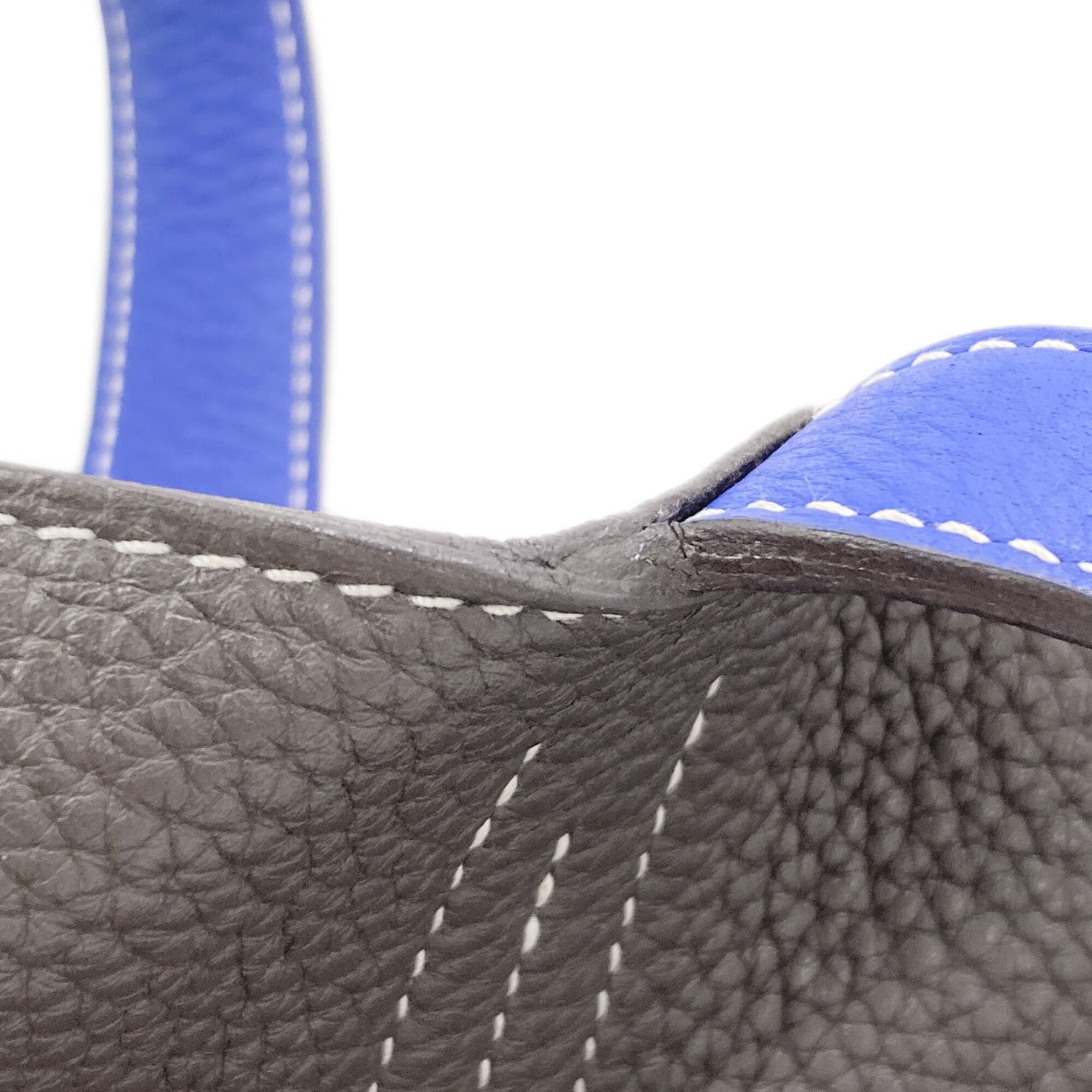 Hermes Blue Gray Leather Tote Bag (Pre-Owned)