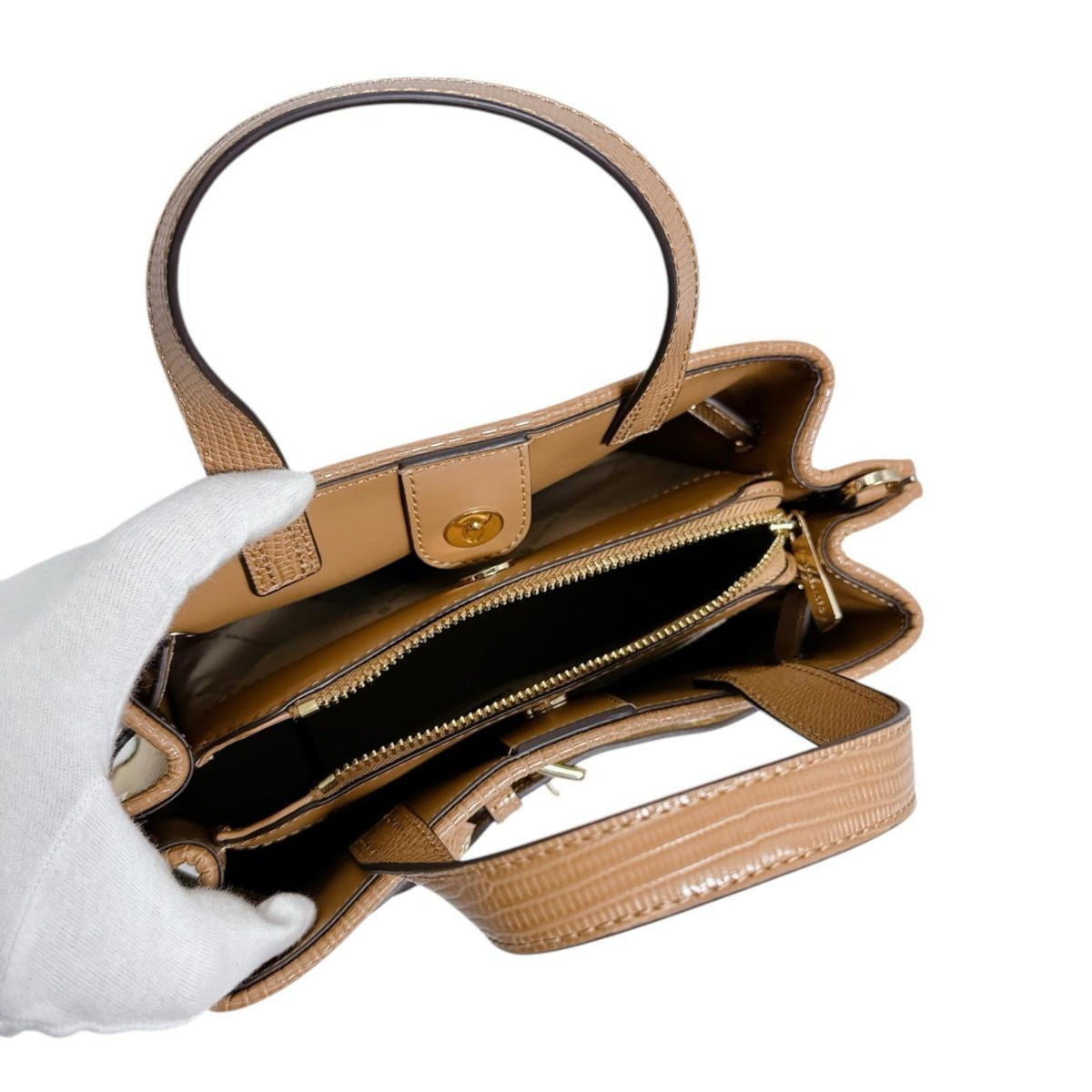 Michael Kors Brown Elastane Handbag Shoulder Bag (Pre-Owned)