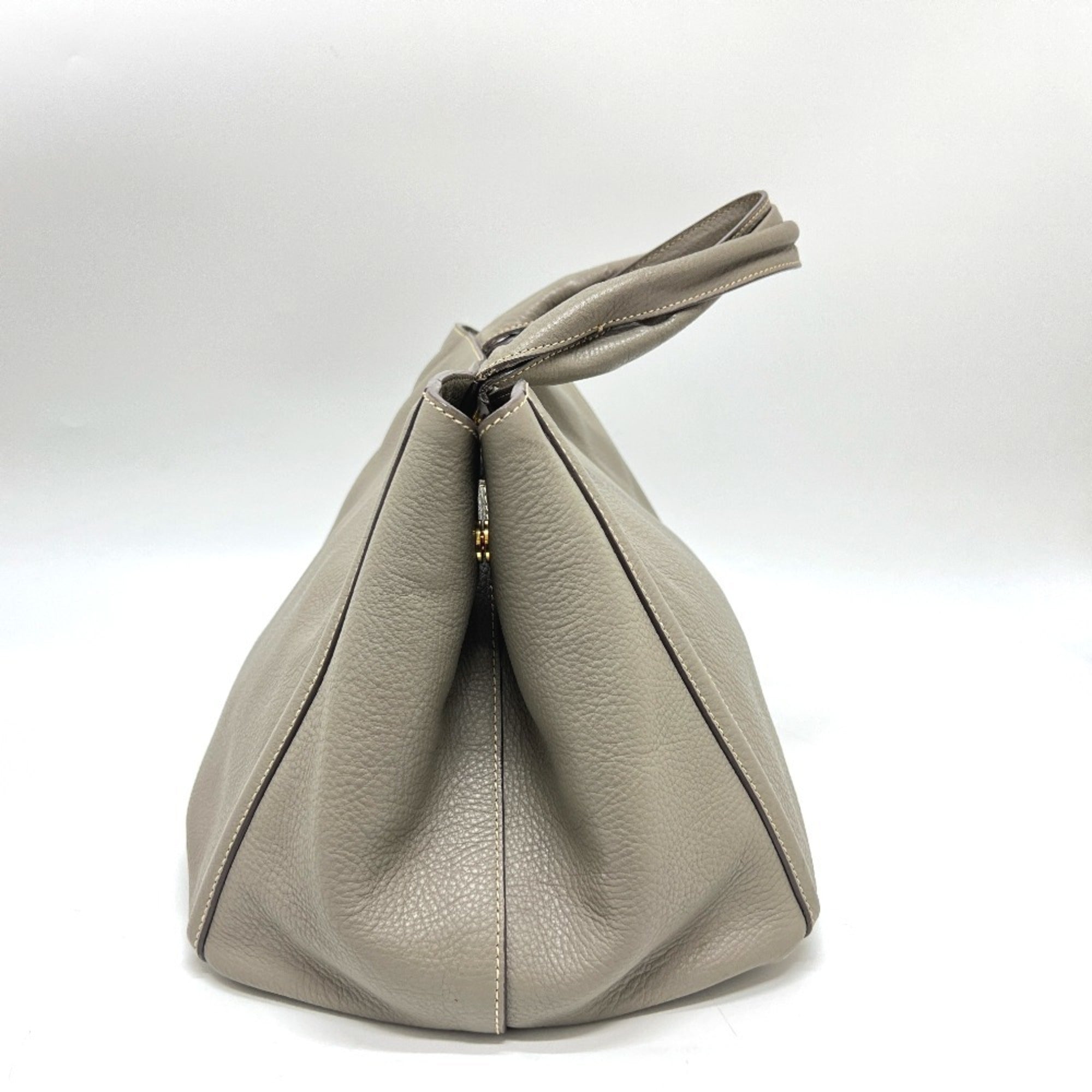 Prada Gray Canapa Handbag Tote Bag (Pre-Owned)