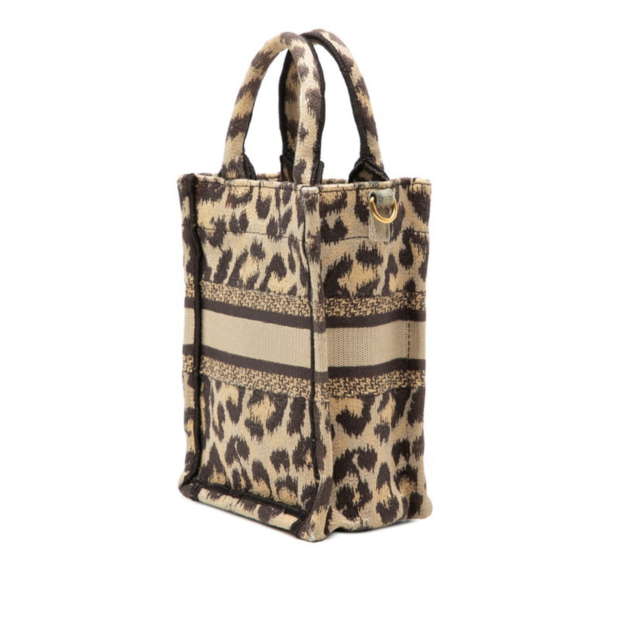 Christian Dior Beige Brown Canvas Handbag Shoulder Bag (Pre-Owned)