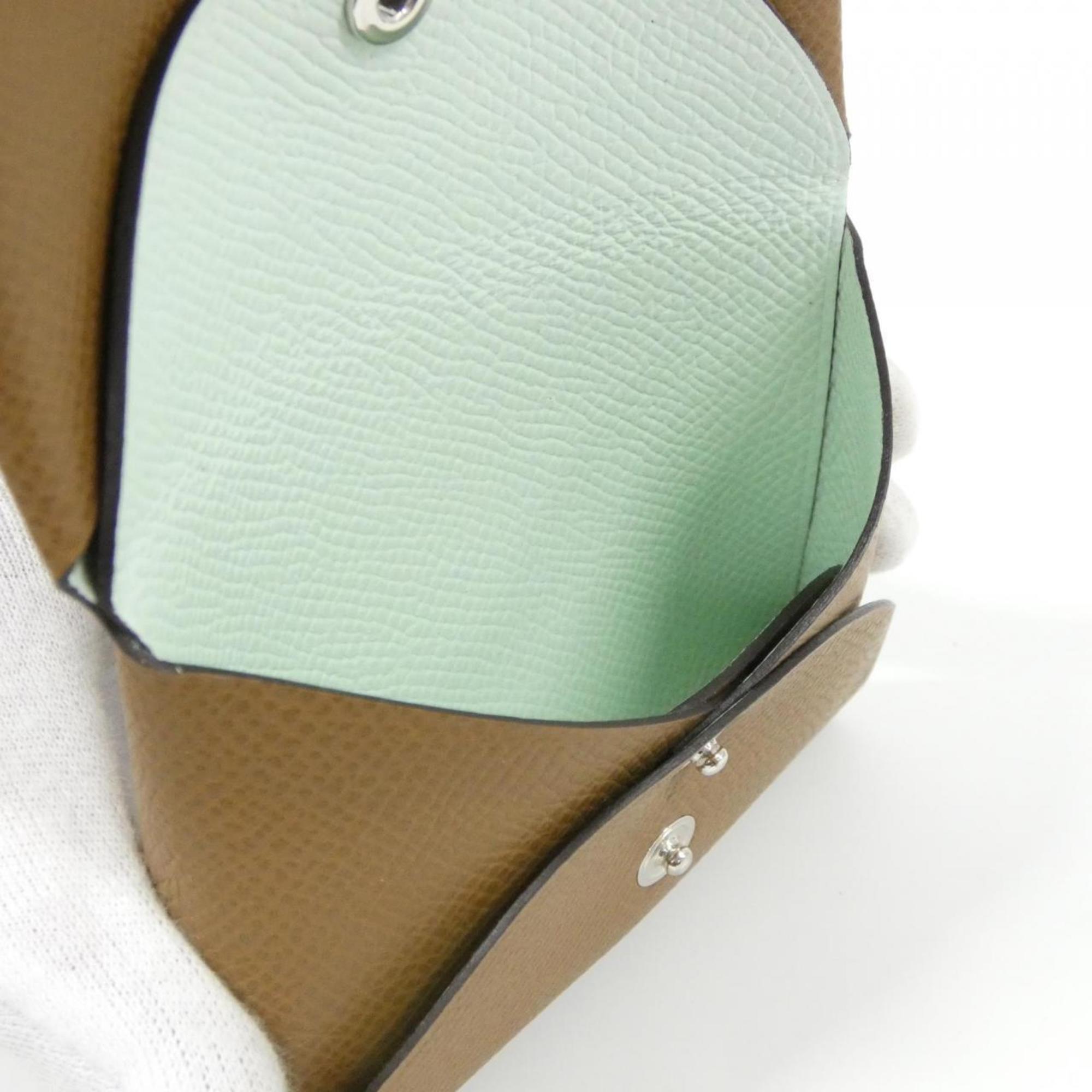 Hermes Alezan Vert Epsom Leather Coin Purse/Coin Case (Pre-Owned)