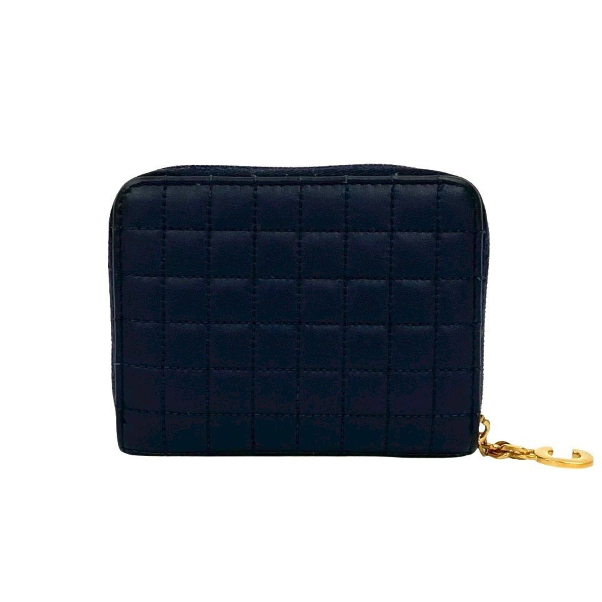 Celine Navy Leather Wallet (Bi-Fold) (Pre-Owned)