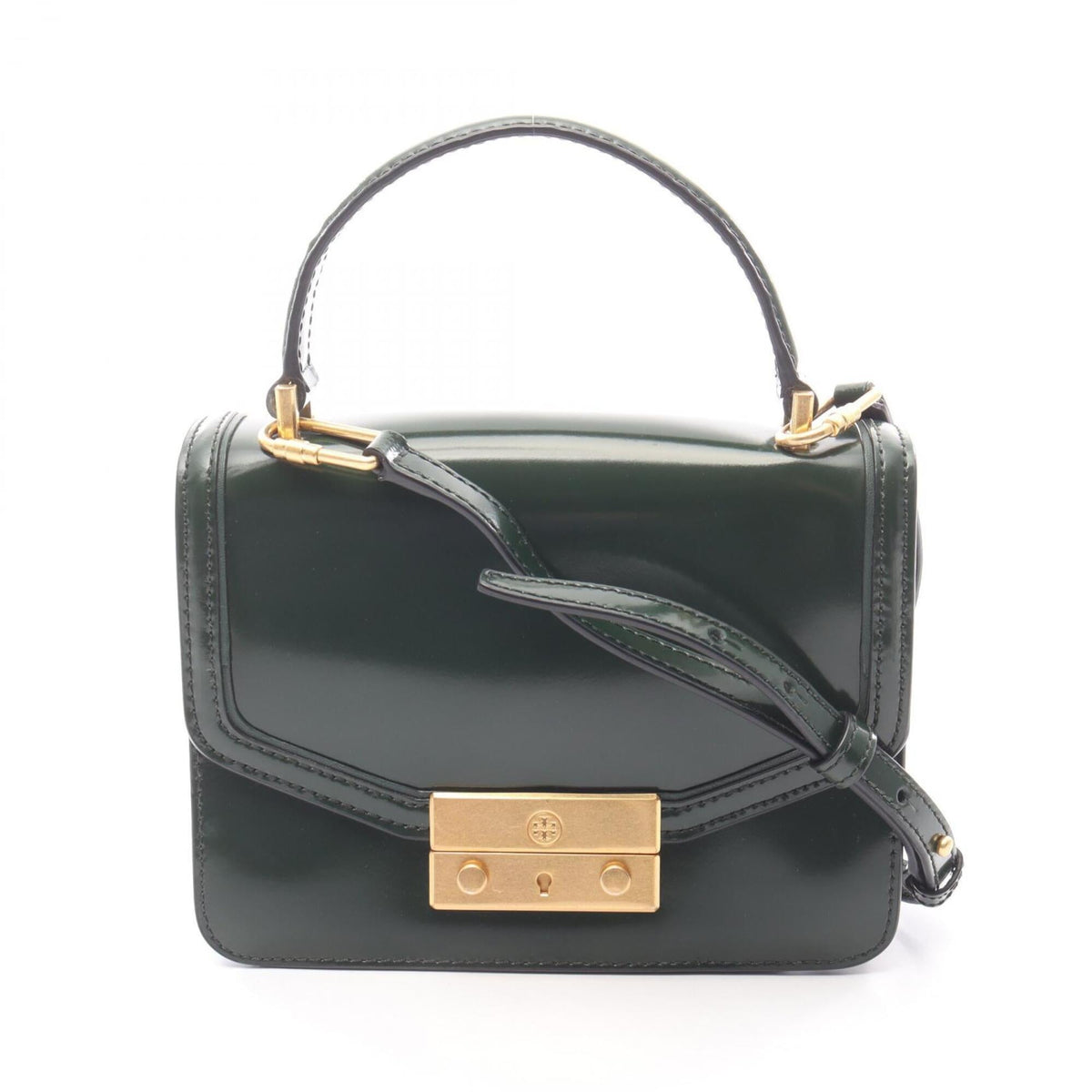Tory Burch Green Leather Handbag (Pre-Owned)