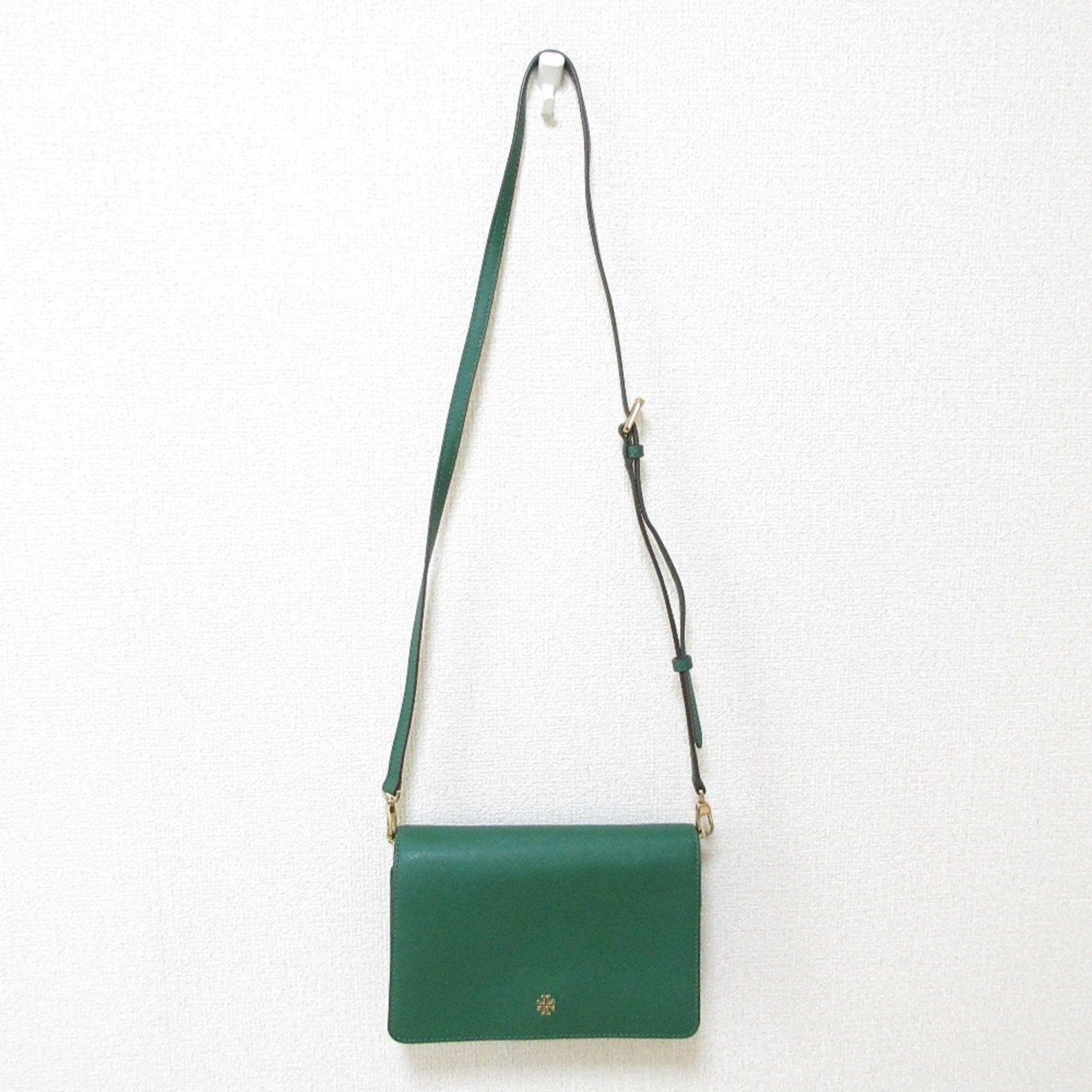 Tory Burch Green Pochette Shoulder Bag (Pre-Owned)