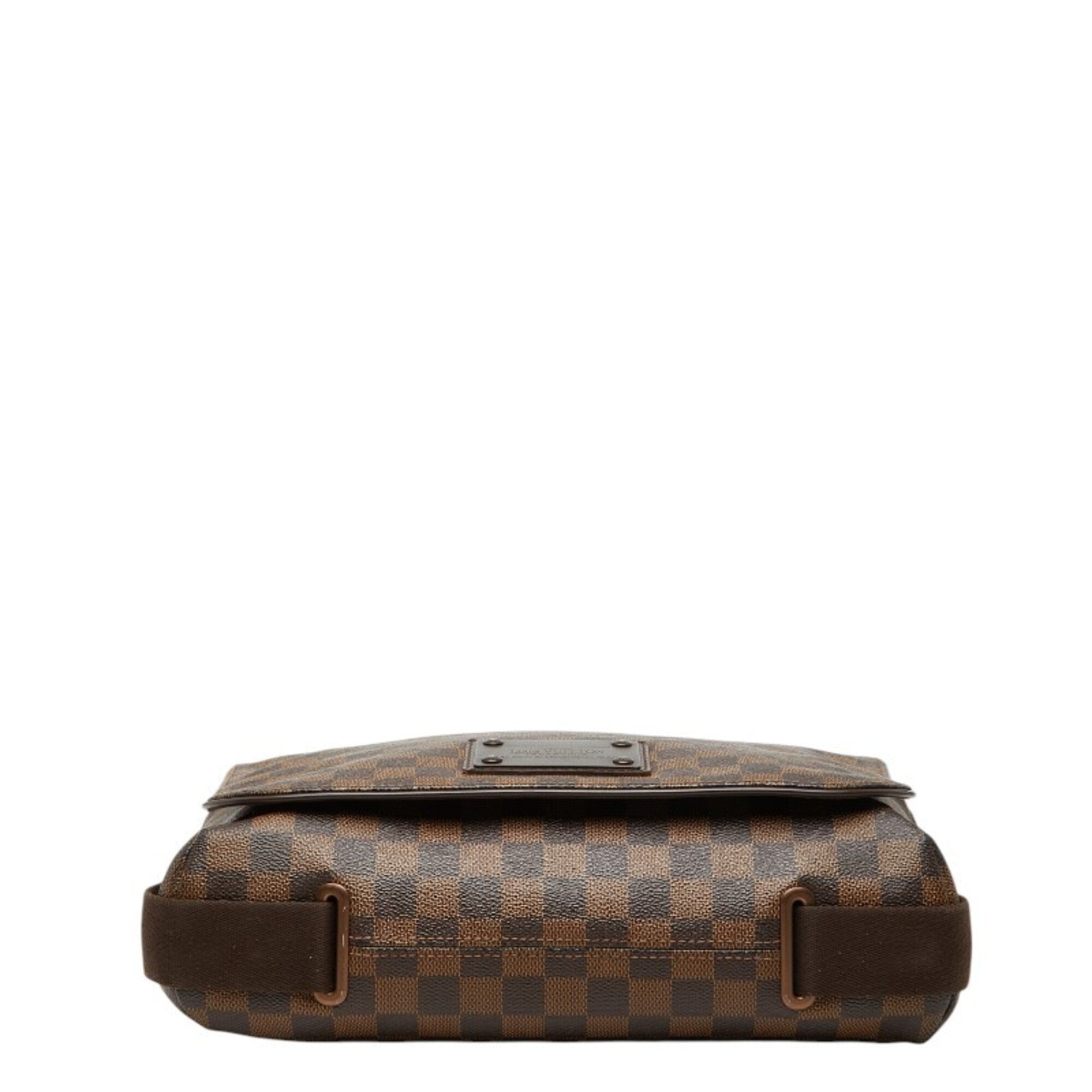 Louis Vuitton Brown Pvc Leather Messenger Bag Shoulder Bag (Pre-Owned)