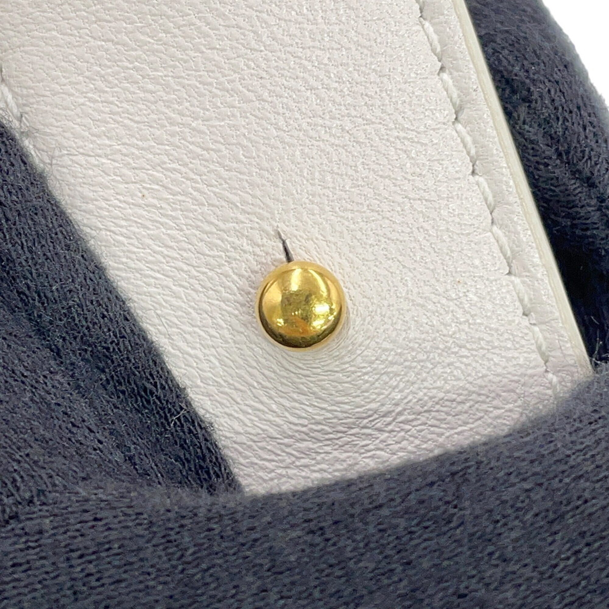 Bottega Veneta White Yellow Nylon Handbag Shoulder Bag (Pre-Owned)