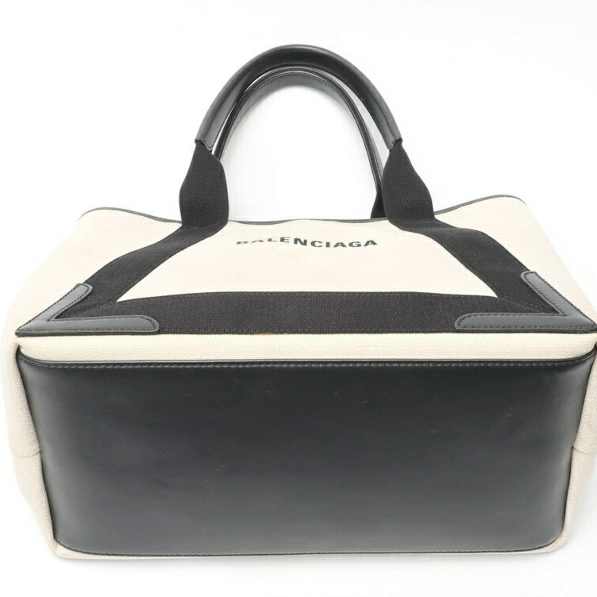 Balenciaga Black Canvas Leather Tote Bag (Pre-Owned)