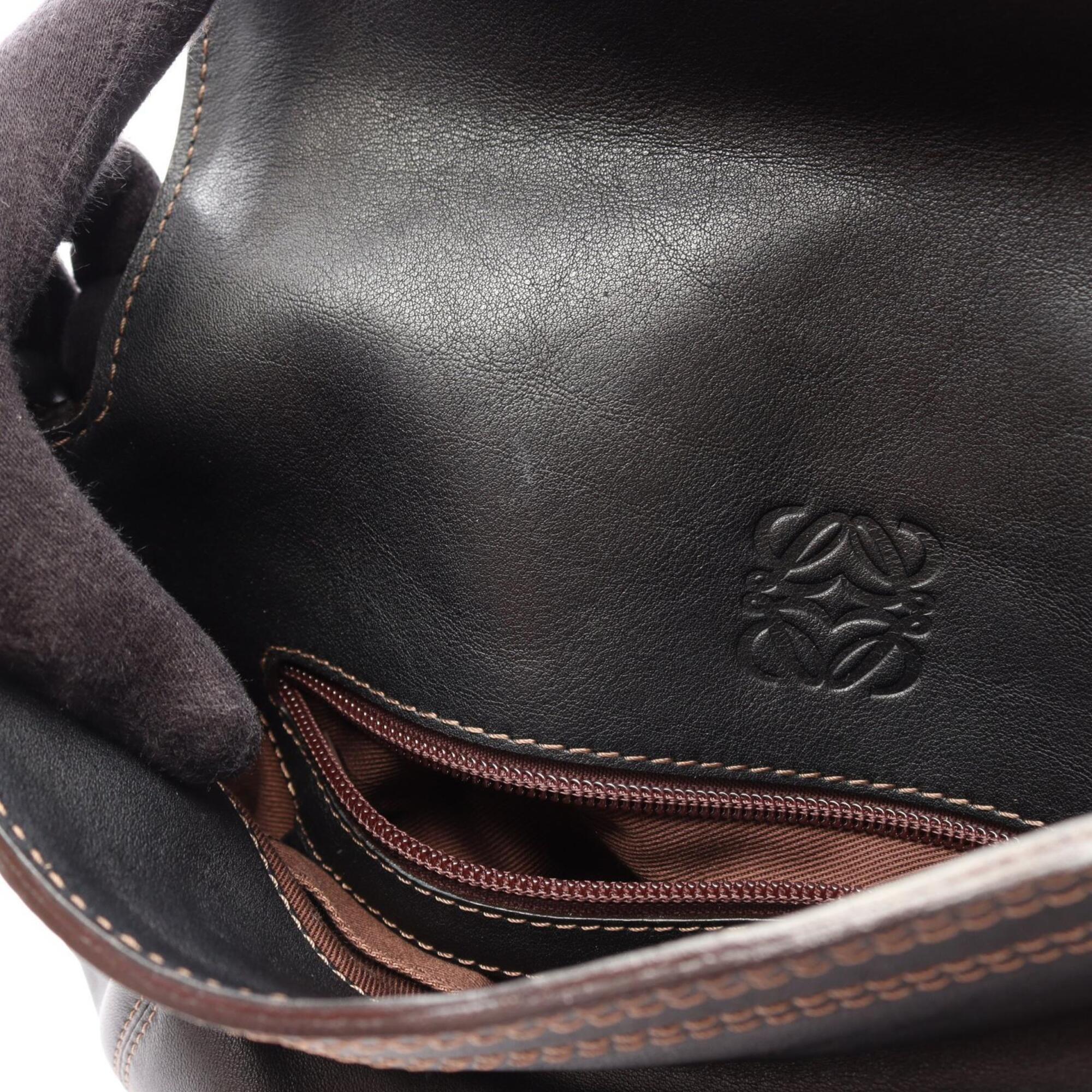 Loewe Black Leather Handbag Shoulder Bag (Pre-Owned)