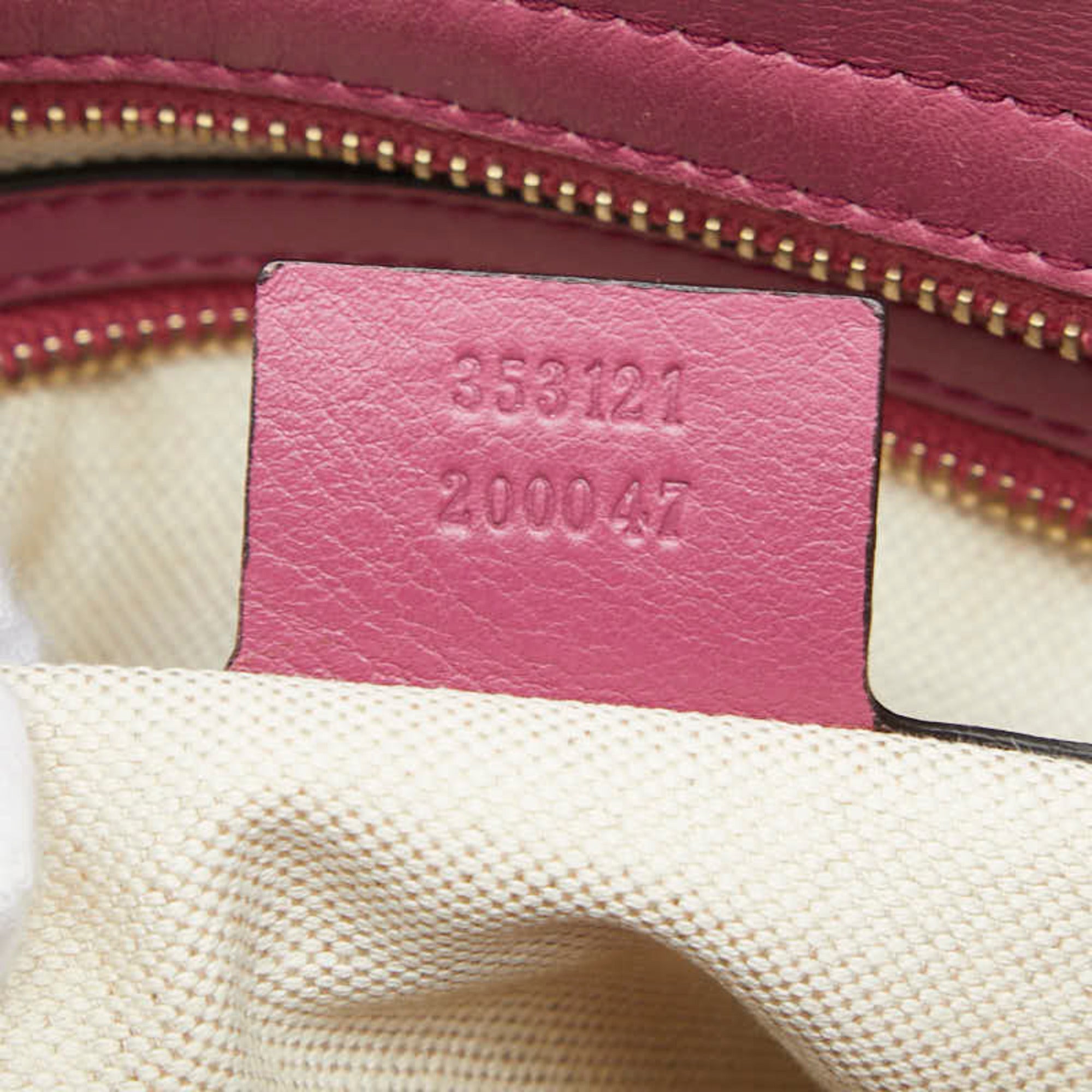 Gucci Purple Leather Handbag Shoulder Bag (Pre-Owned)
