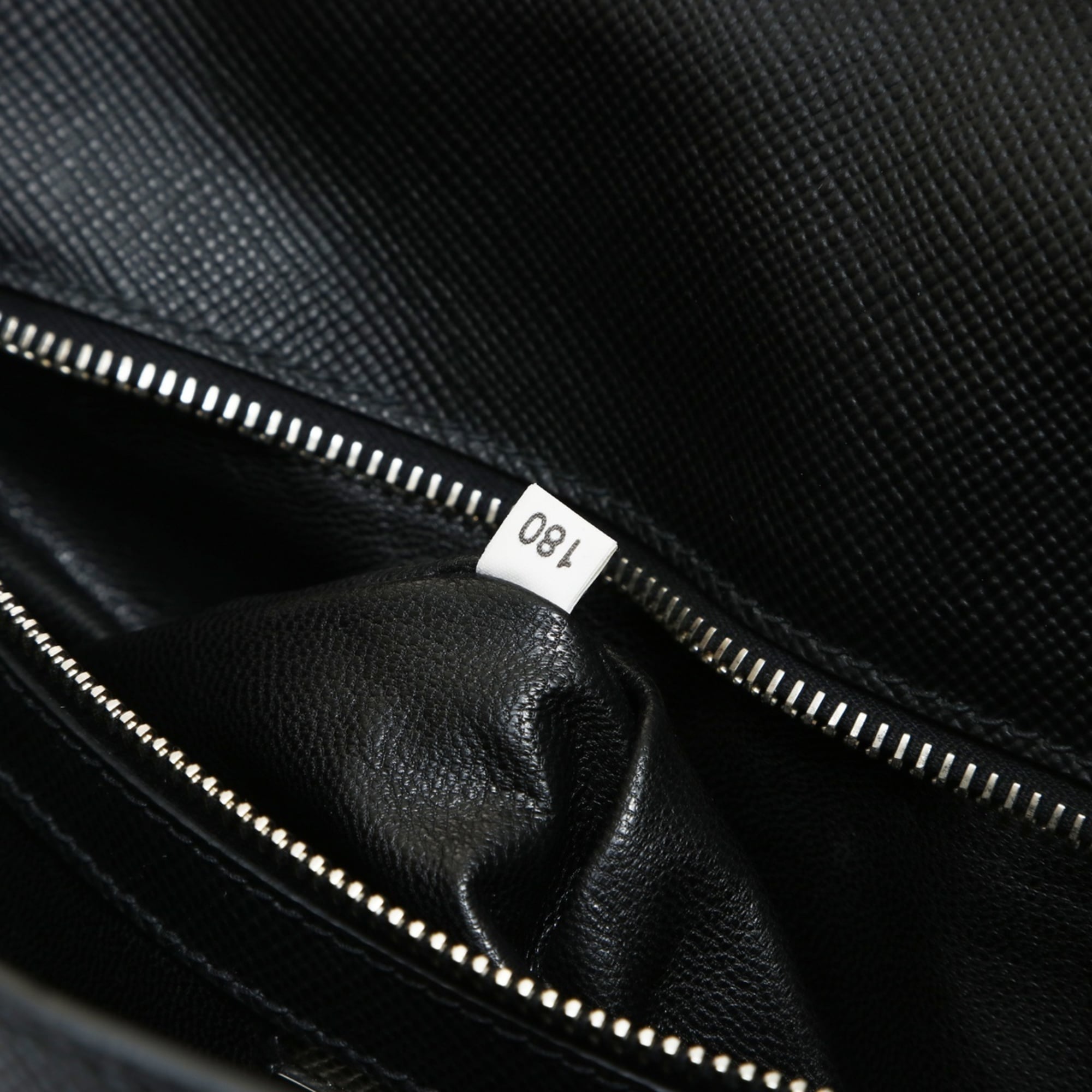 Prada Saffiano Black Leather Shoulder Bag (Pre-Owned)