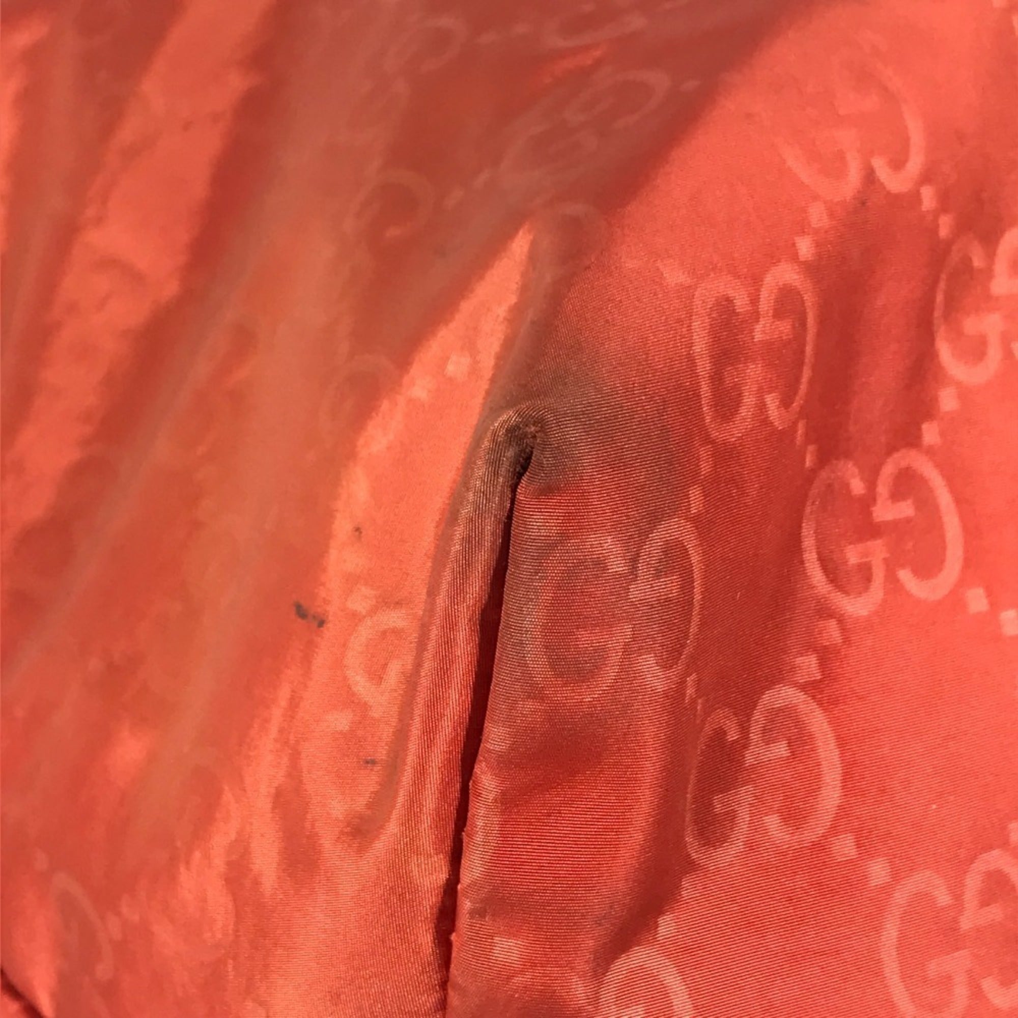 Gucci Orange Nylon Handbag Shoulder Bag Tote Bag (Pre-Owned)