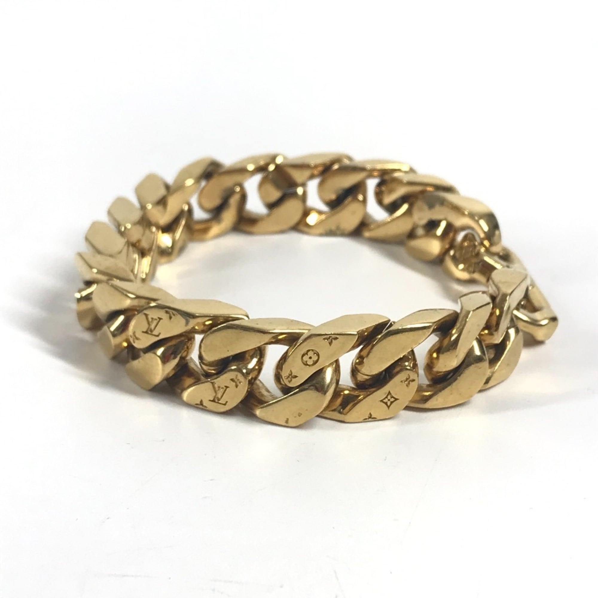 Louis Vuitton Monogram Gold Metal Charm Bracelet (Pre-Owned)