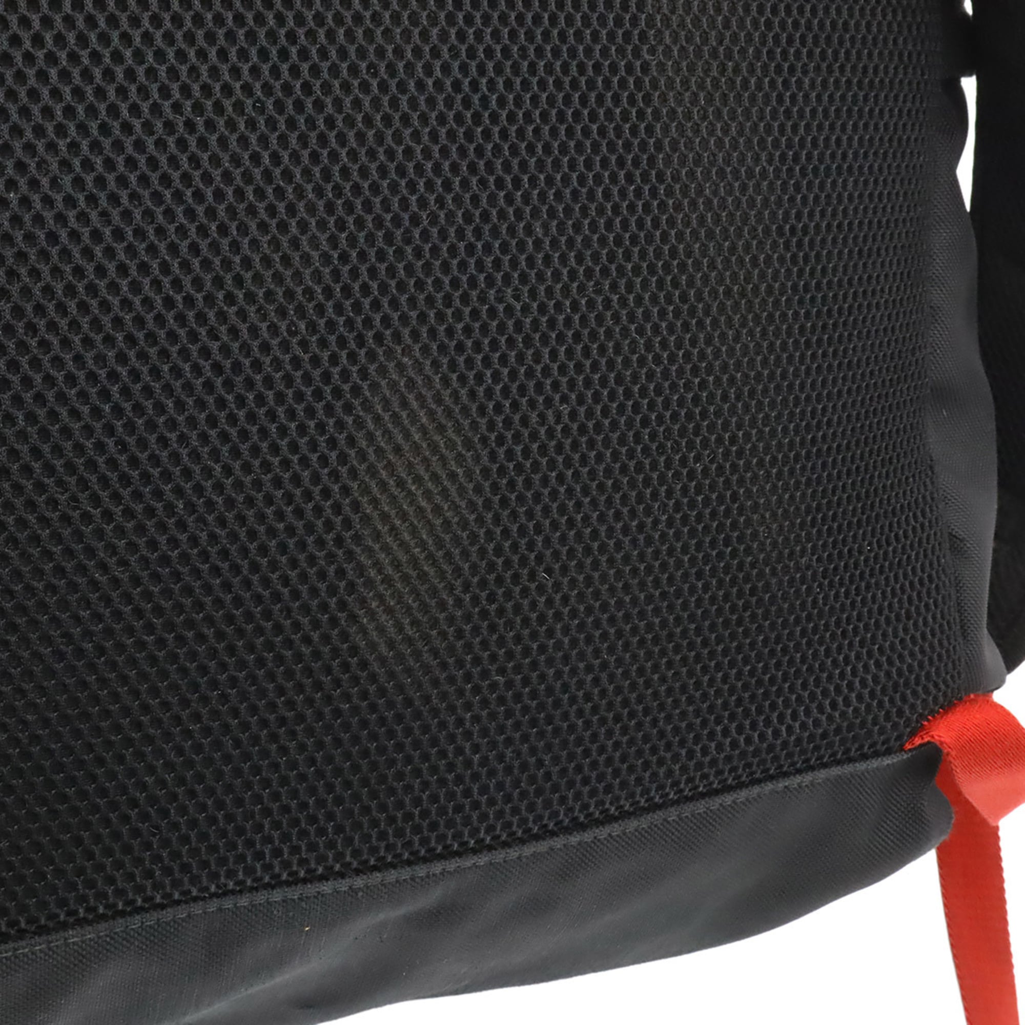 Gucci Black Green Navy Red Color Canvas Leather Backpack (Pre-Owned)