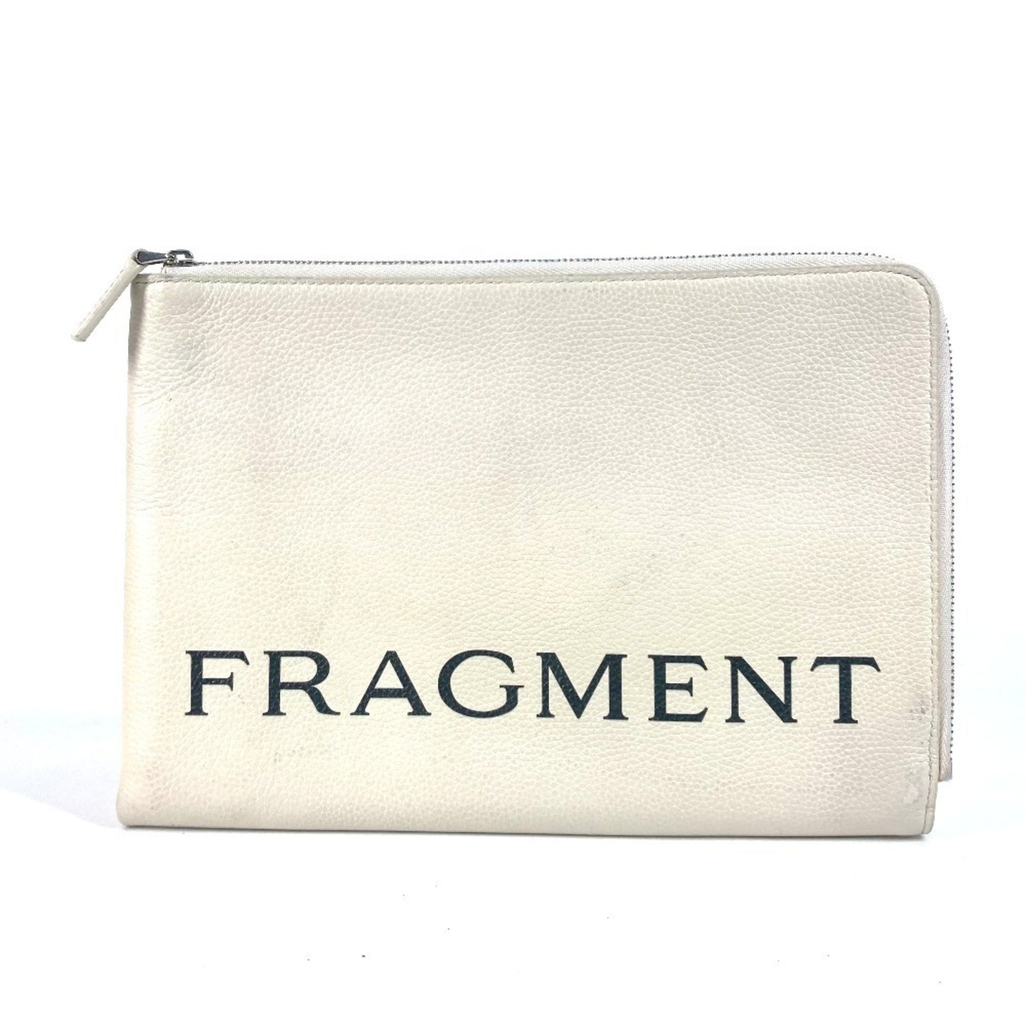 Bvlgari Black White Leather Clutch Bag Pouch (Pre-Owned)