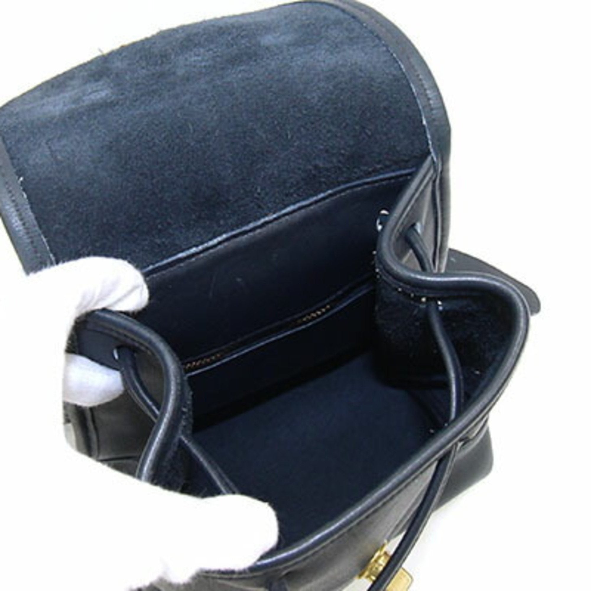 Coach Navy Leather Backpack (Pre-Owned)