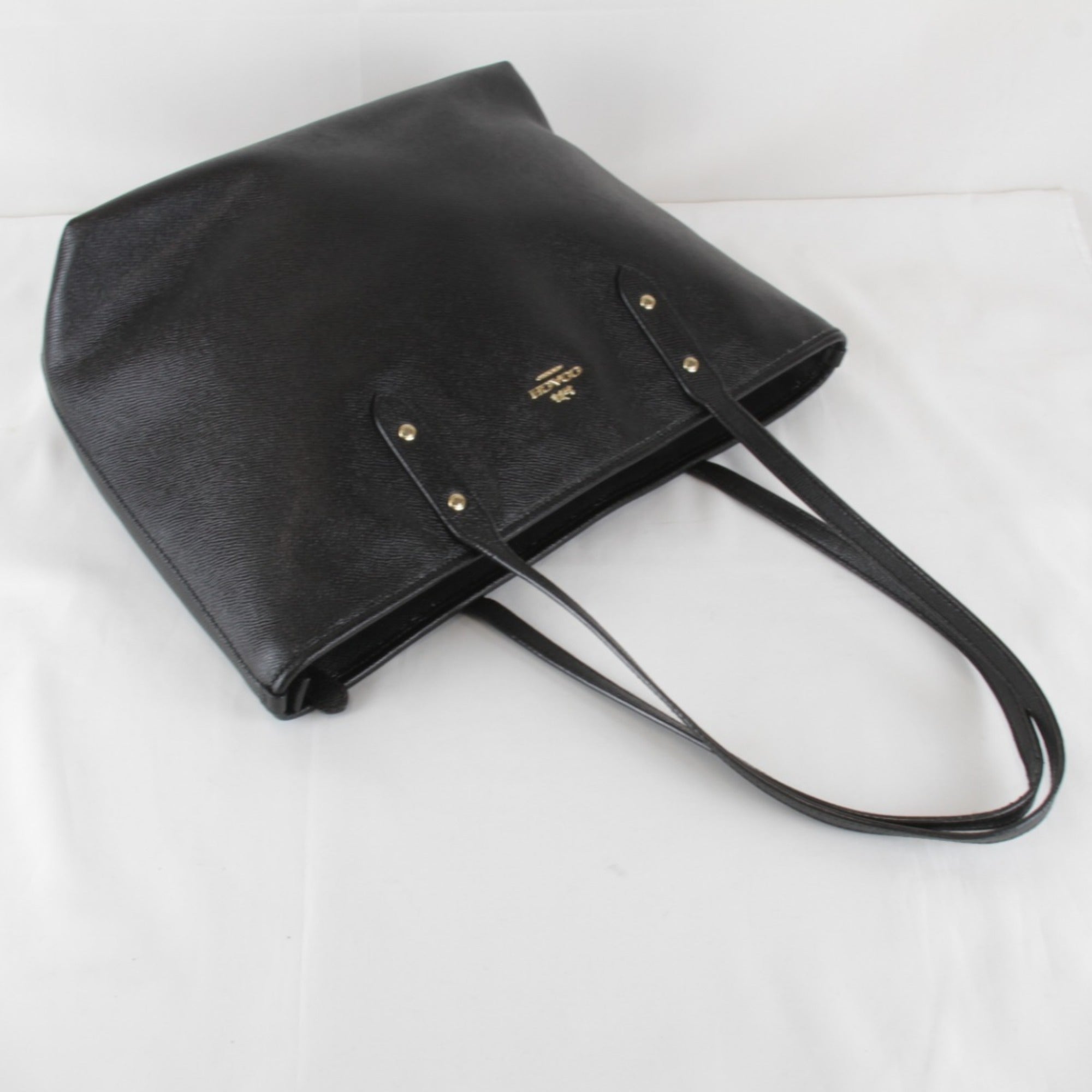 Coach Black Leather Tote Bag (Pre-Owned)