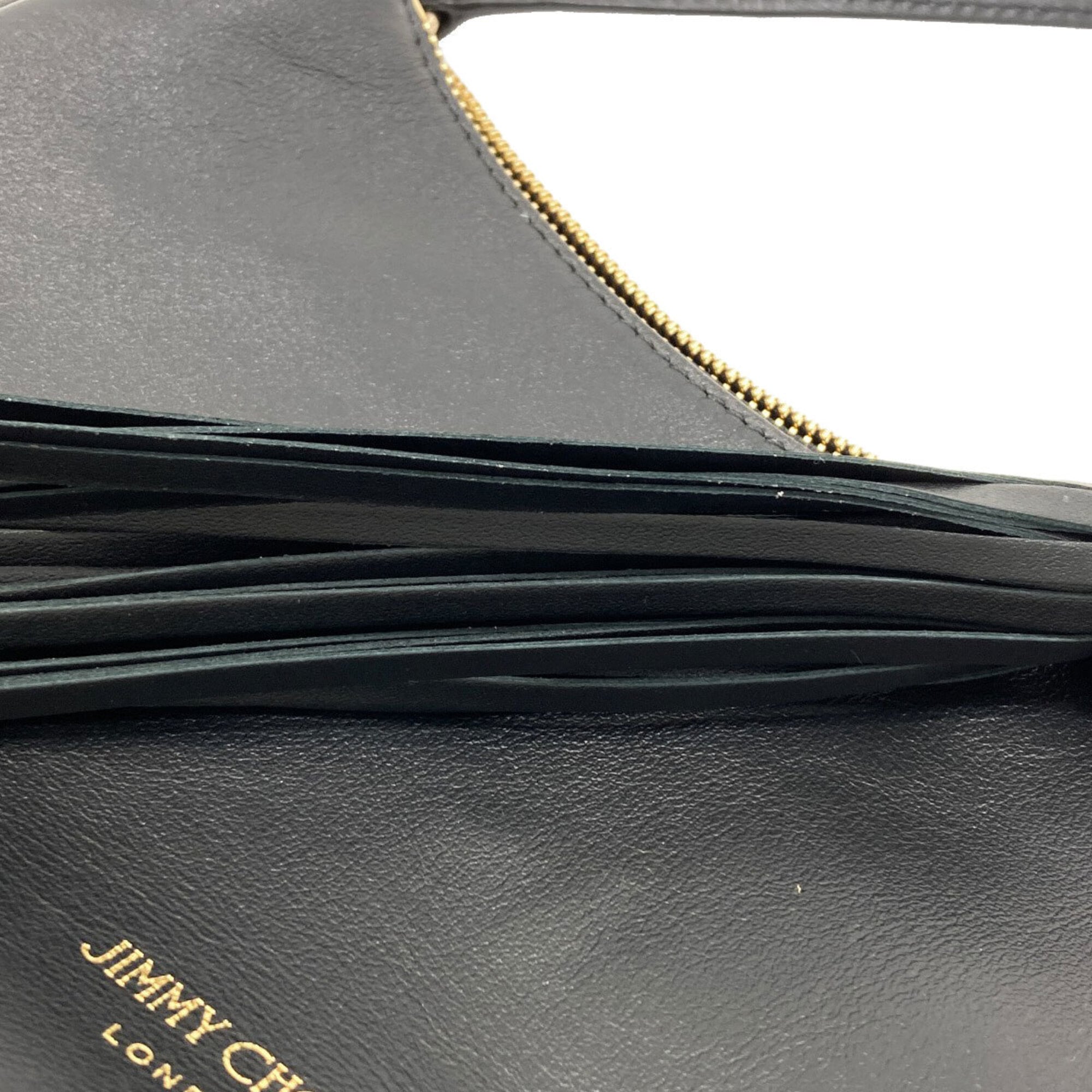 Jimmy Choo Black Leather Shoulder Bag (Pre-Owned)