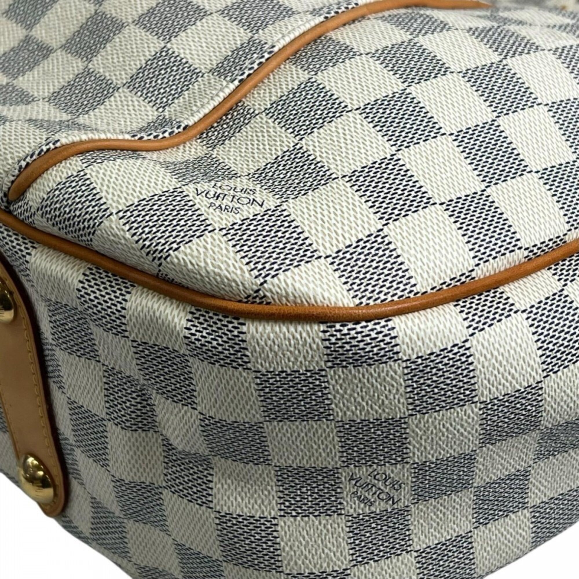 Louis Vuitton White Damier Azur Canvas Shoulder Bag (Pre-Owned)