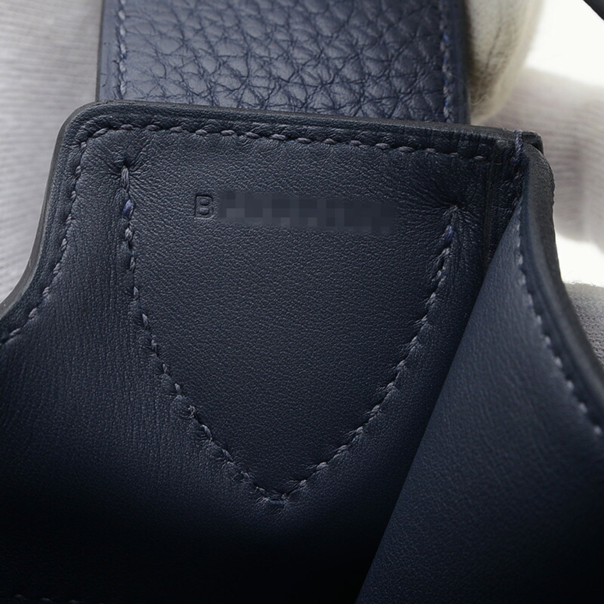 Hermes Blue Indigo Togo Leather Handbag Shoulder Bag (Pre-Owned)