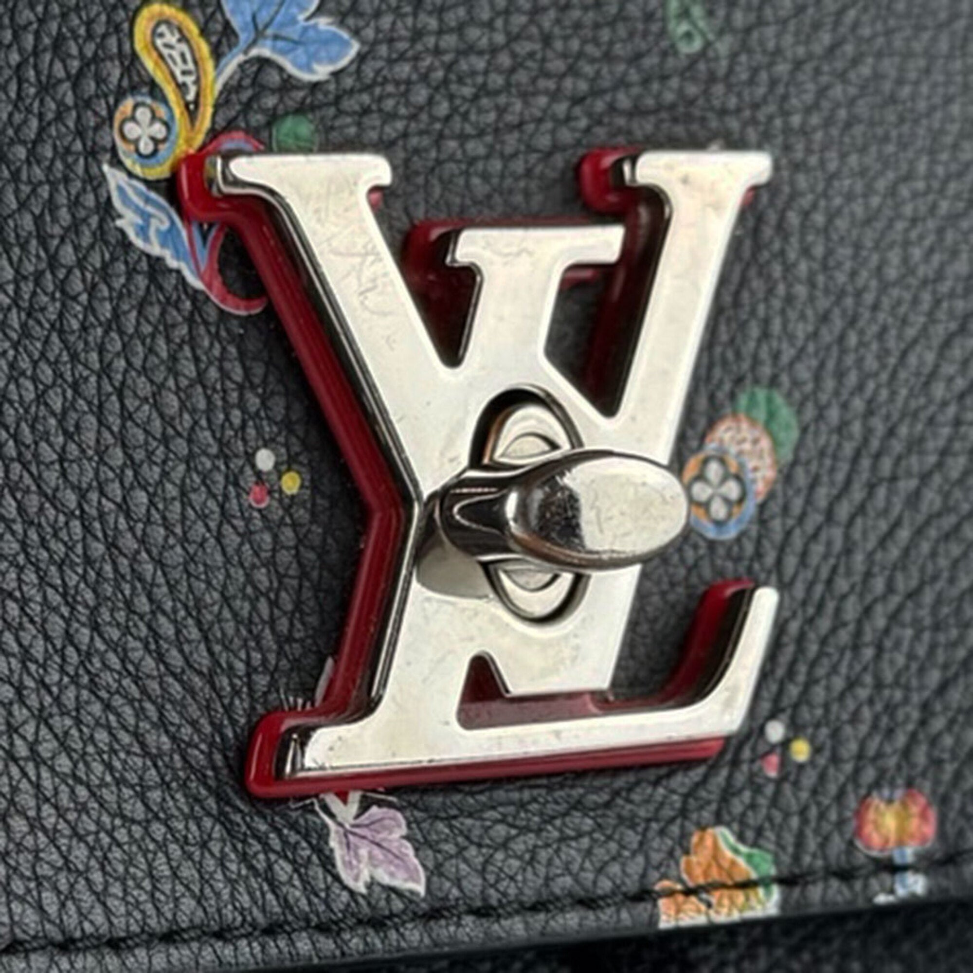 Louis Vuitton Black Multi-Color Leather Backpack (Pre-Owned)