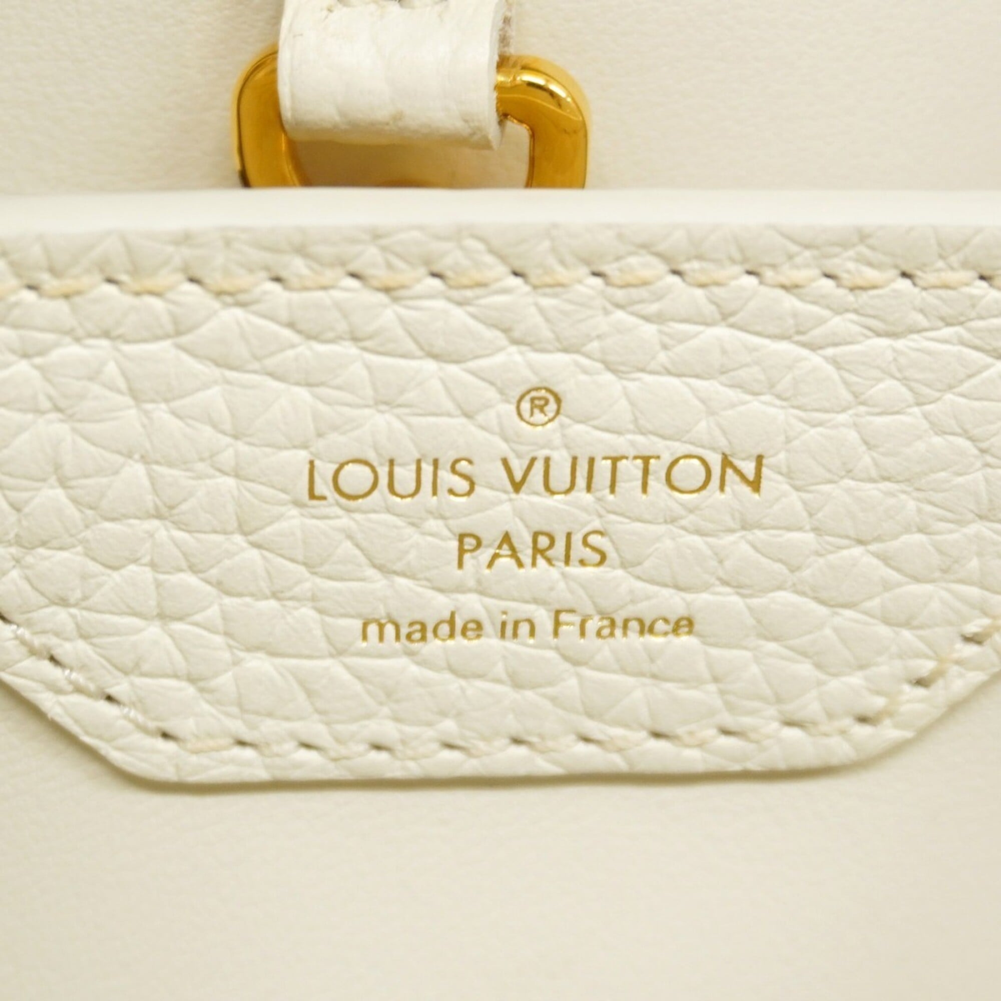 Louis Vuitton Blanc Gray Handbag (Pre-Owned)