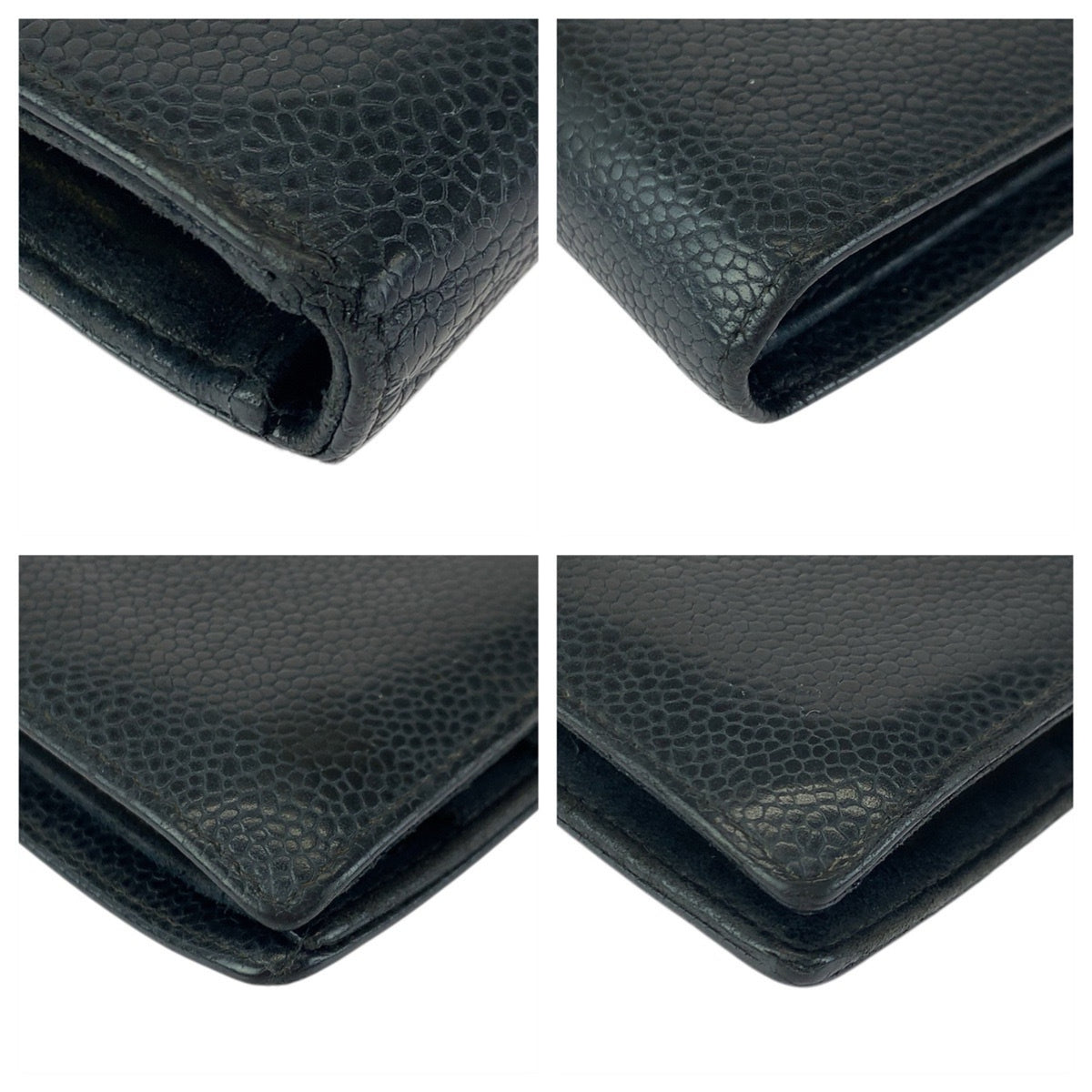 Chanel Black Leather Wallet (Bi-Fold) (Pre-Owned)