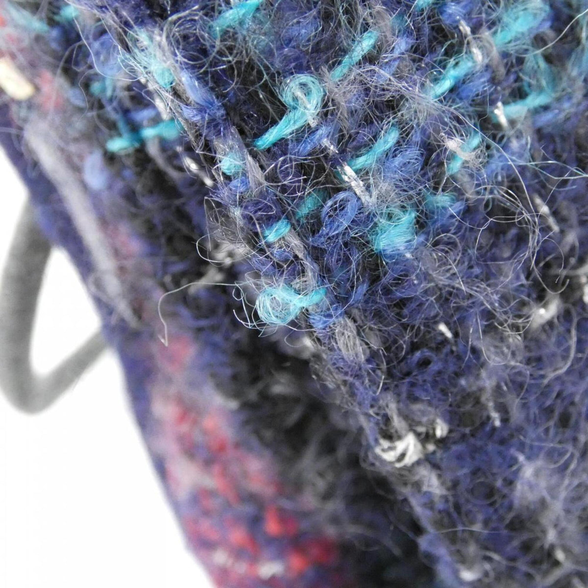 Chanel Multi-Color Navy Tweed Shoulder Bag (Pre-Owned)
