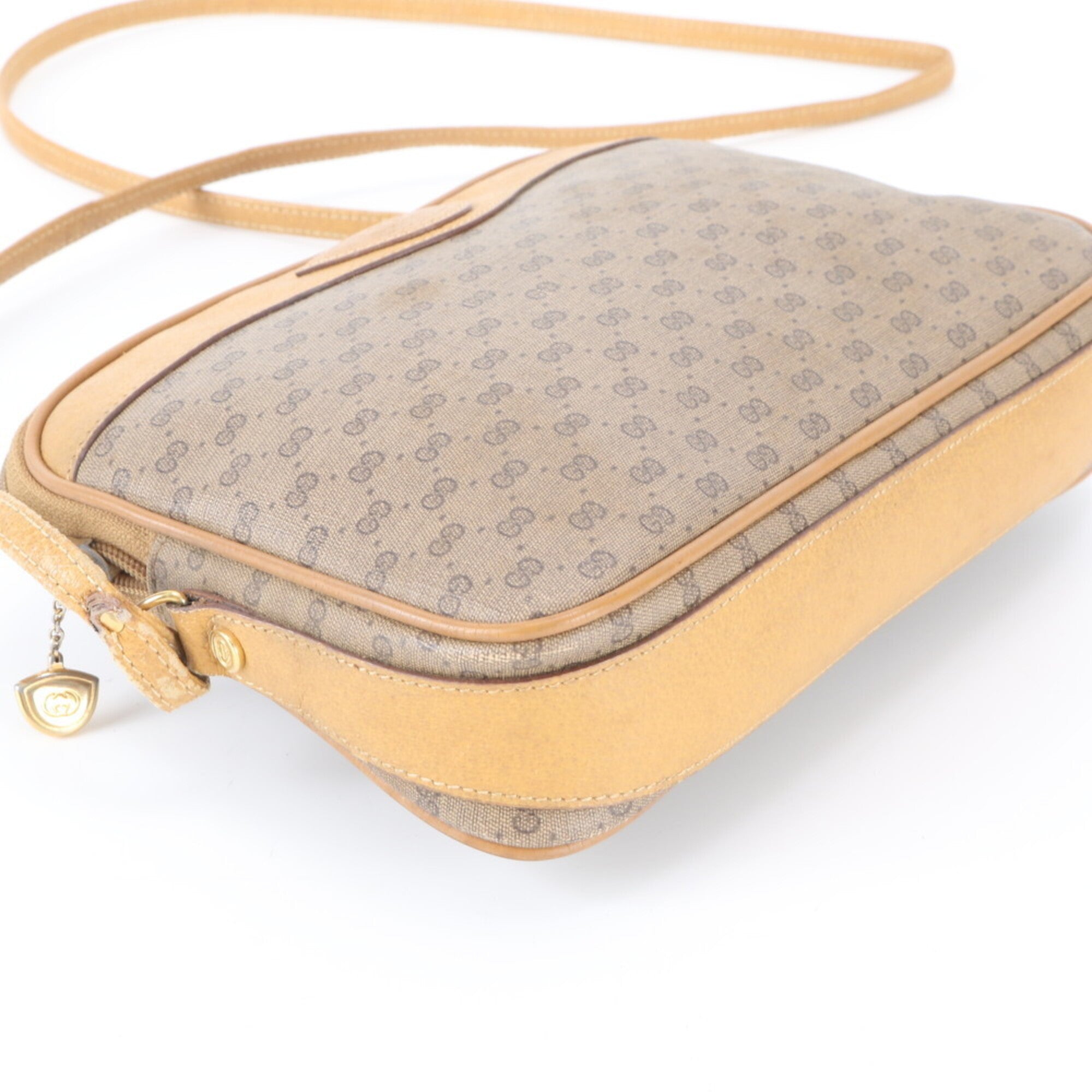 Gucci Microguccissima Brown Leather Coated Canvas Shoulder Bag Tote Bag (Pre-Owned)