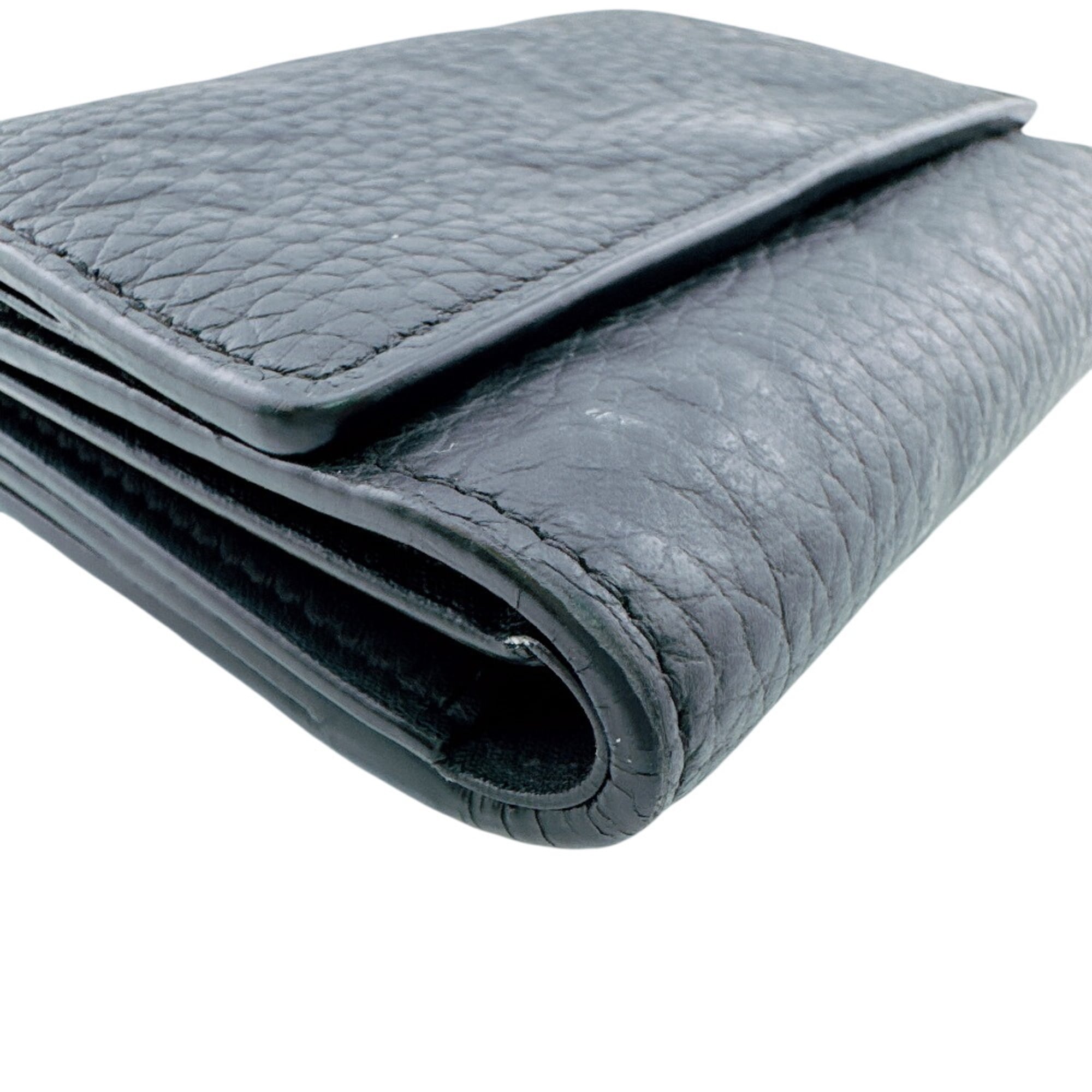Louis Vuitton Black Leather Wallet (Bi-Fold) (Pre-Owned)