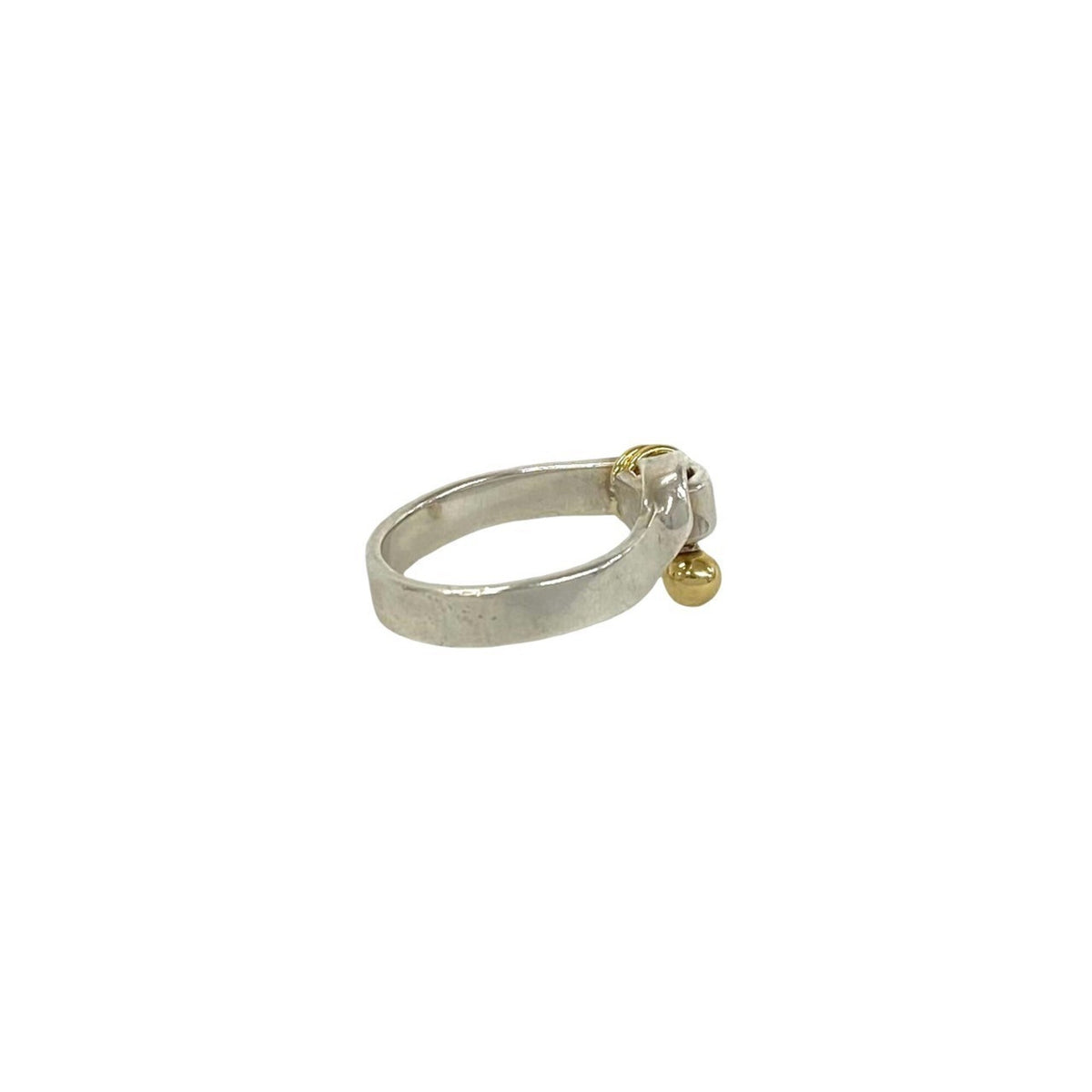 Tiffany Gold Silver Yellow Gold (18K) Silver 925 Band Ring (Pre-Owned)