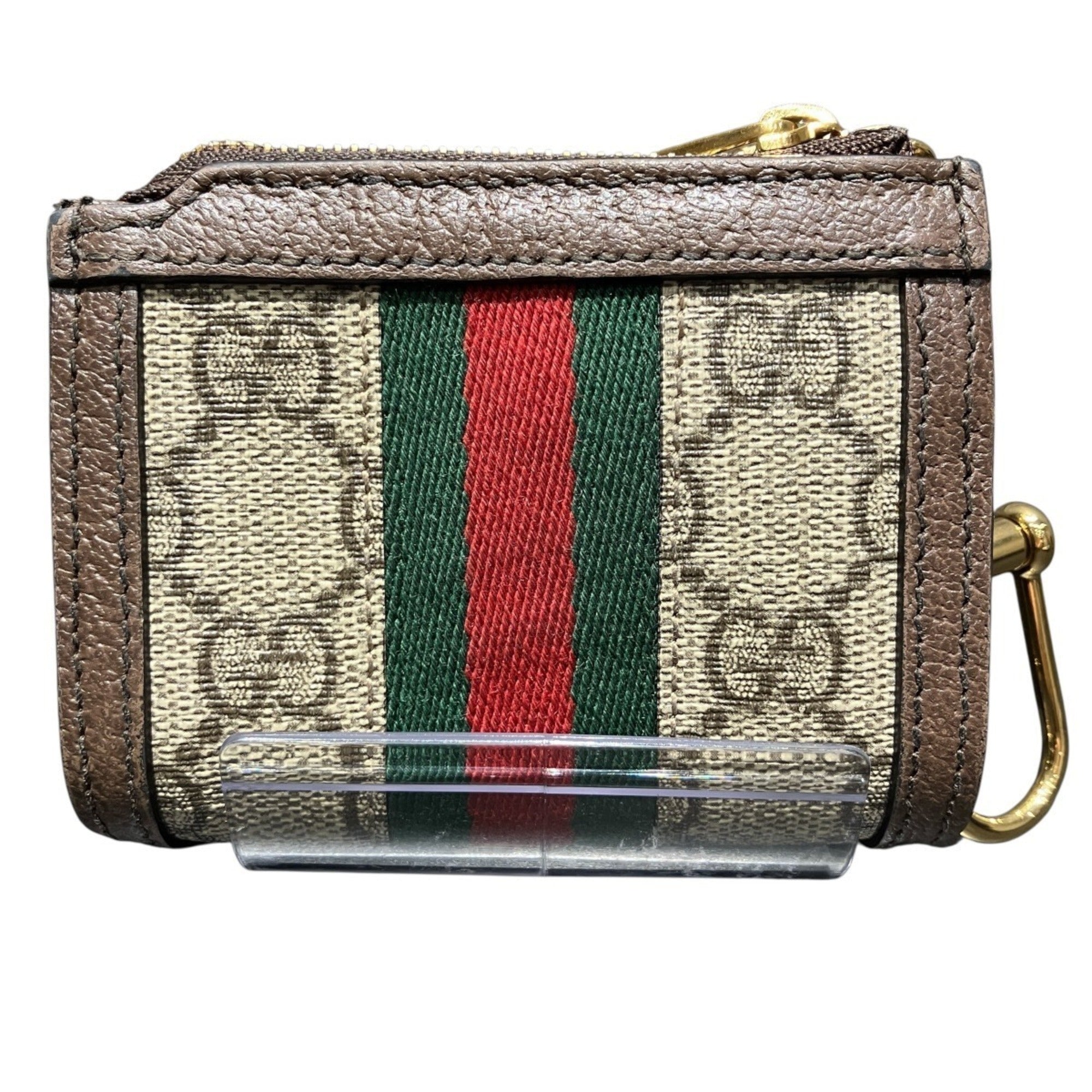 Gucci Beige Brown Gg Supreme Coin Purse/Coin Case (Pre-Owned)