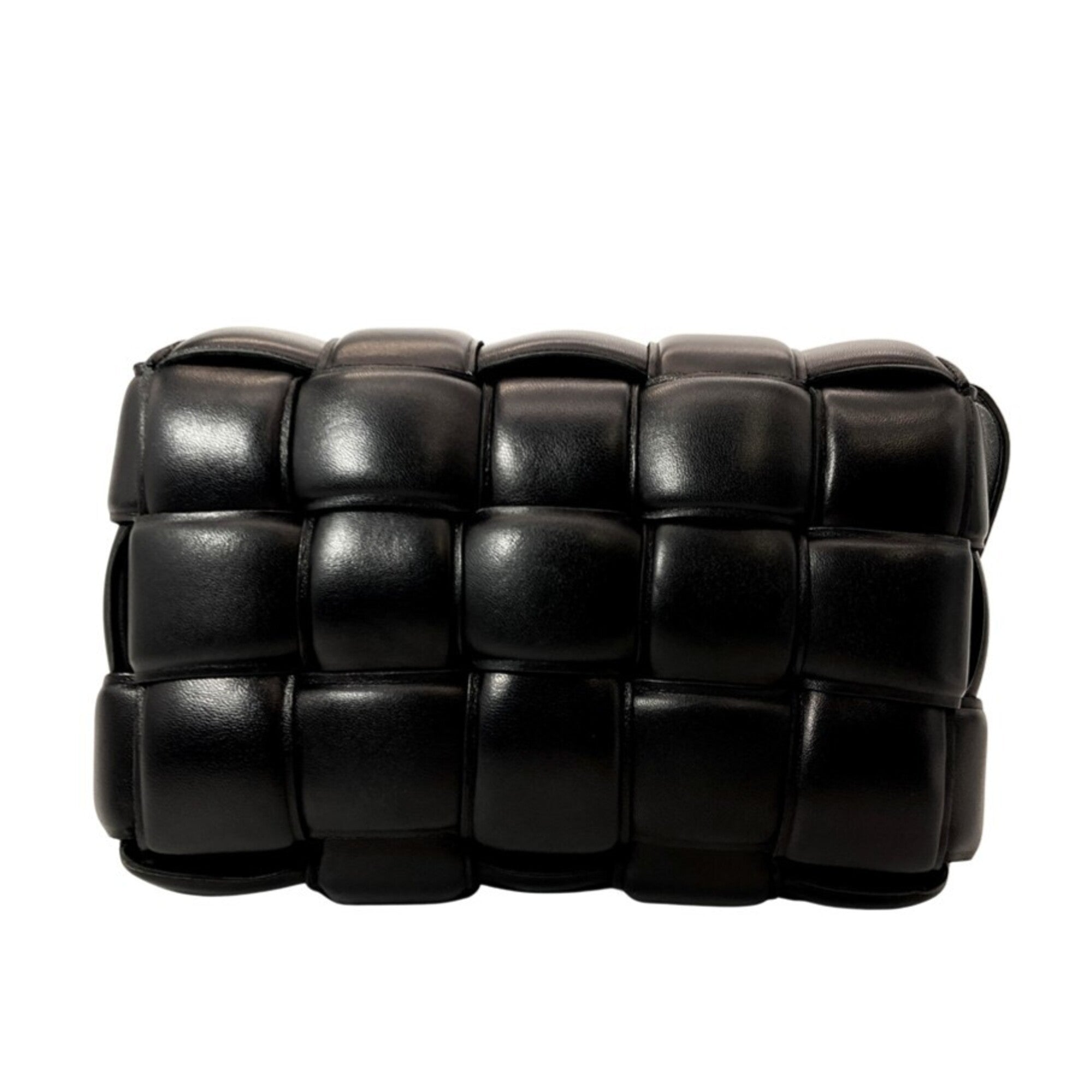 Bottega Veneta Black Intrecciato Shoulder Bag (Pre-Owned)