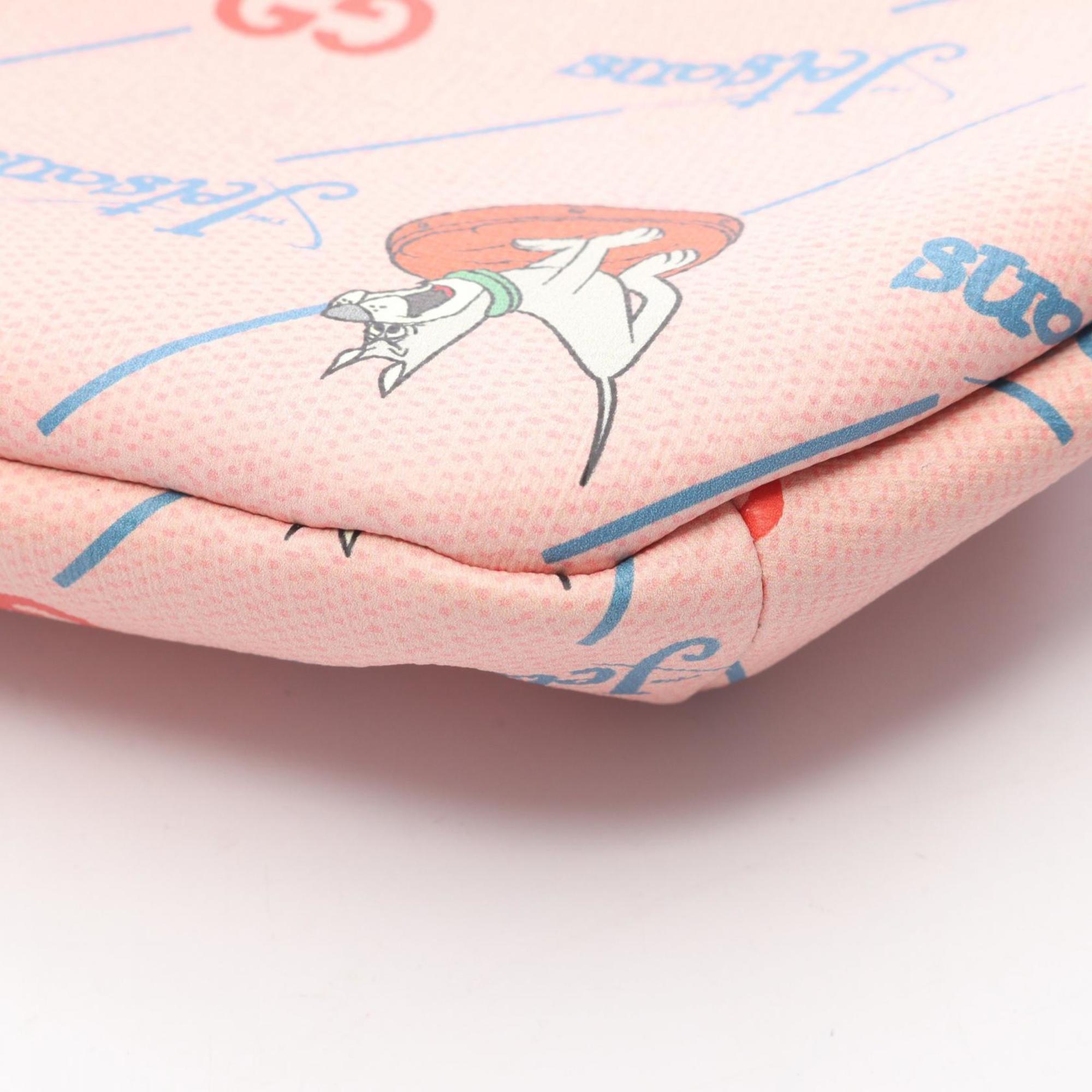 Gucci Multi-Color Pink Coated Canvas Fanny Pack (Pre-Owned)