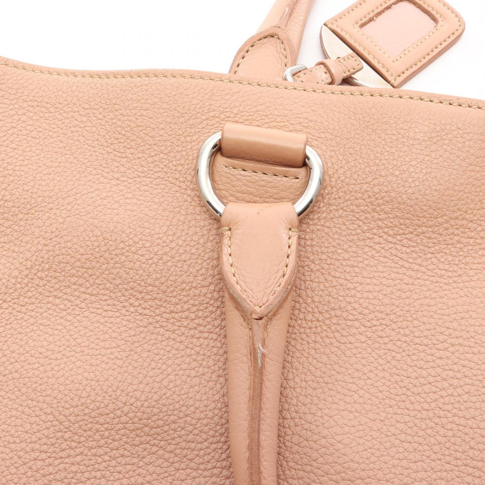 Prada Pink Leather Handbag Tote Bag (Pre-Owned)