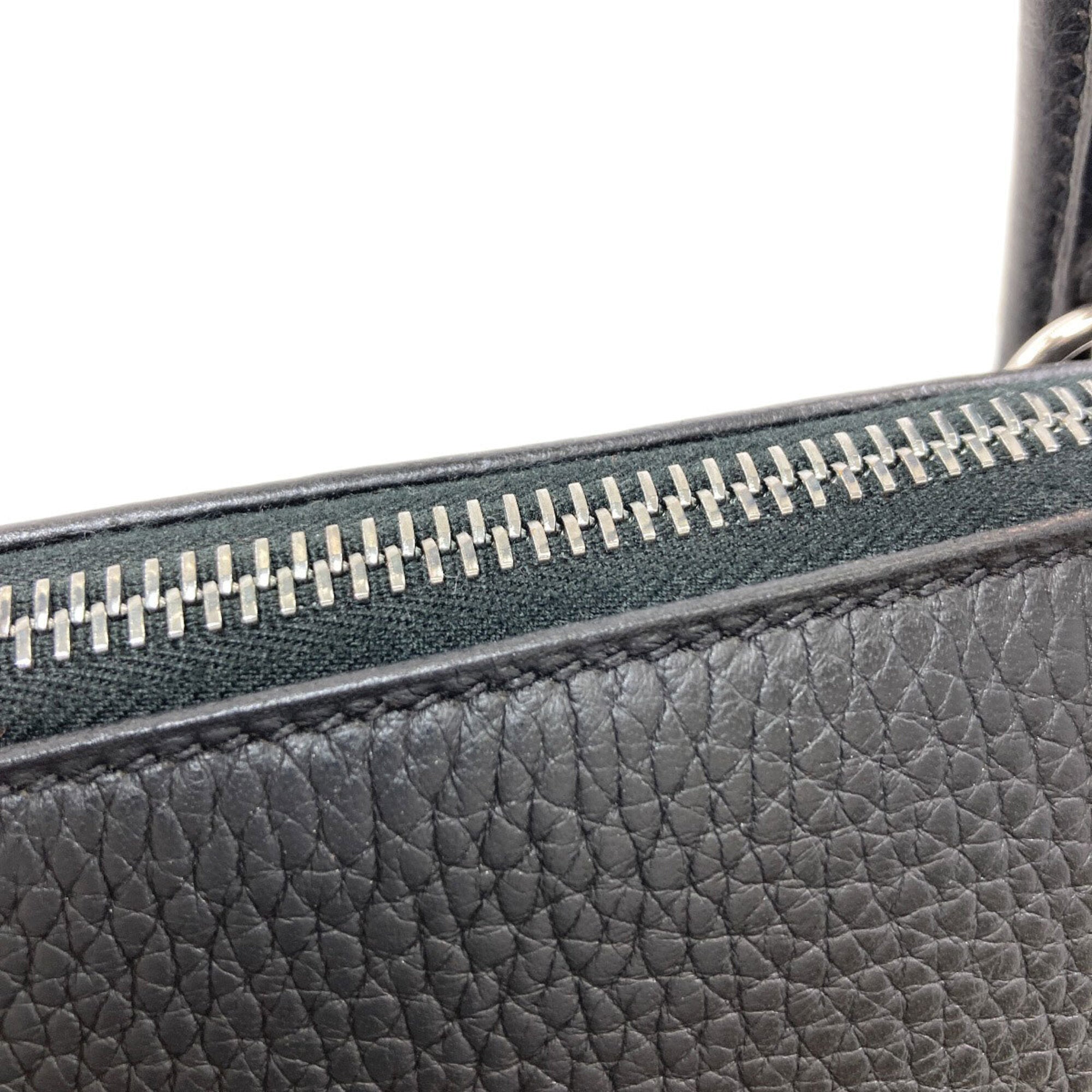 Hermes Black Taurillon Clemence Leather Handbag (Pre-Owned)