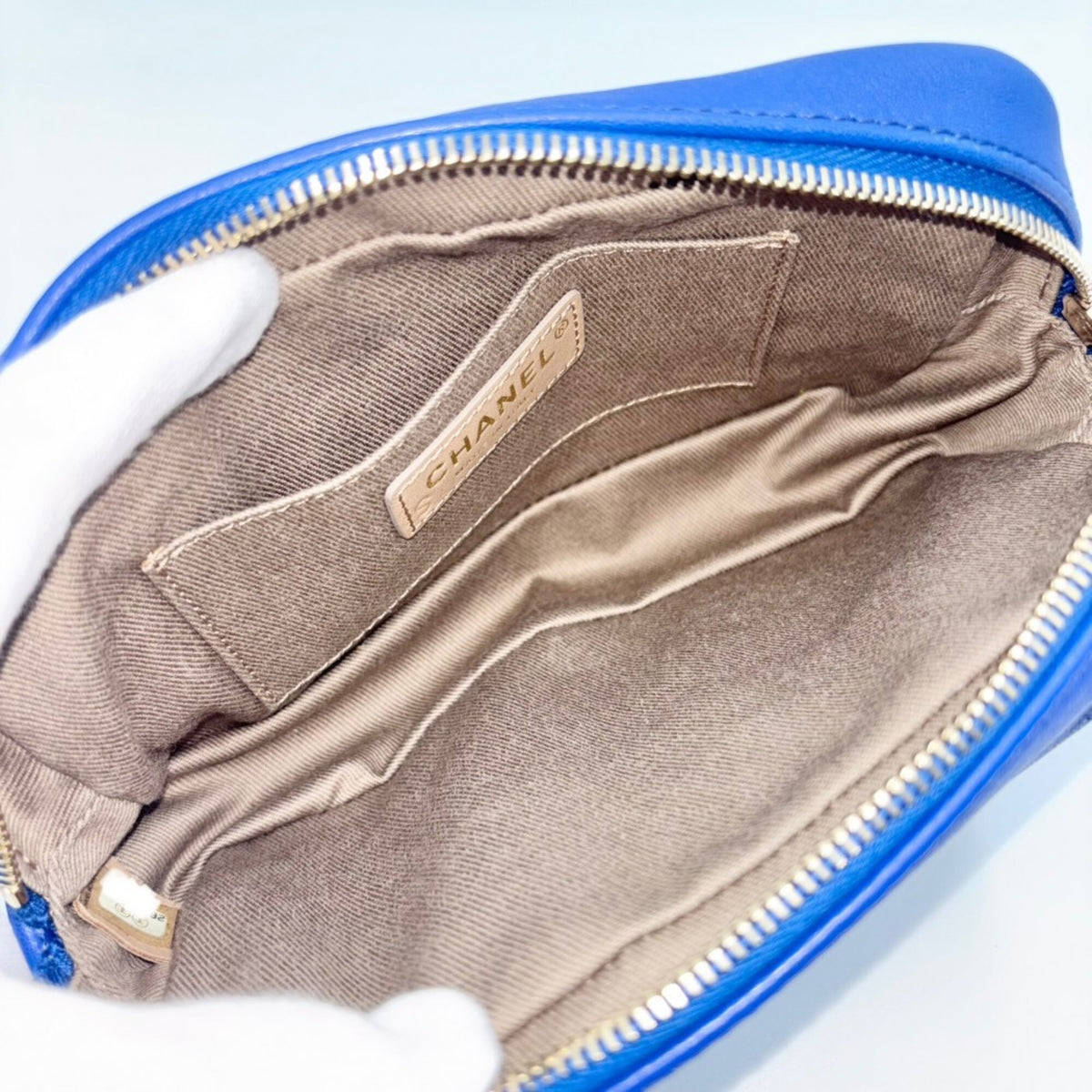 Chanel Blue Leather Fanny Pack (Pre-Owned)