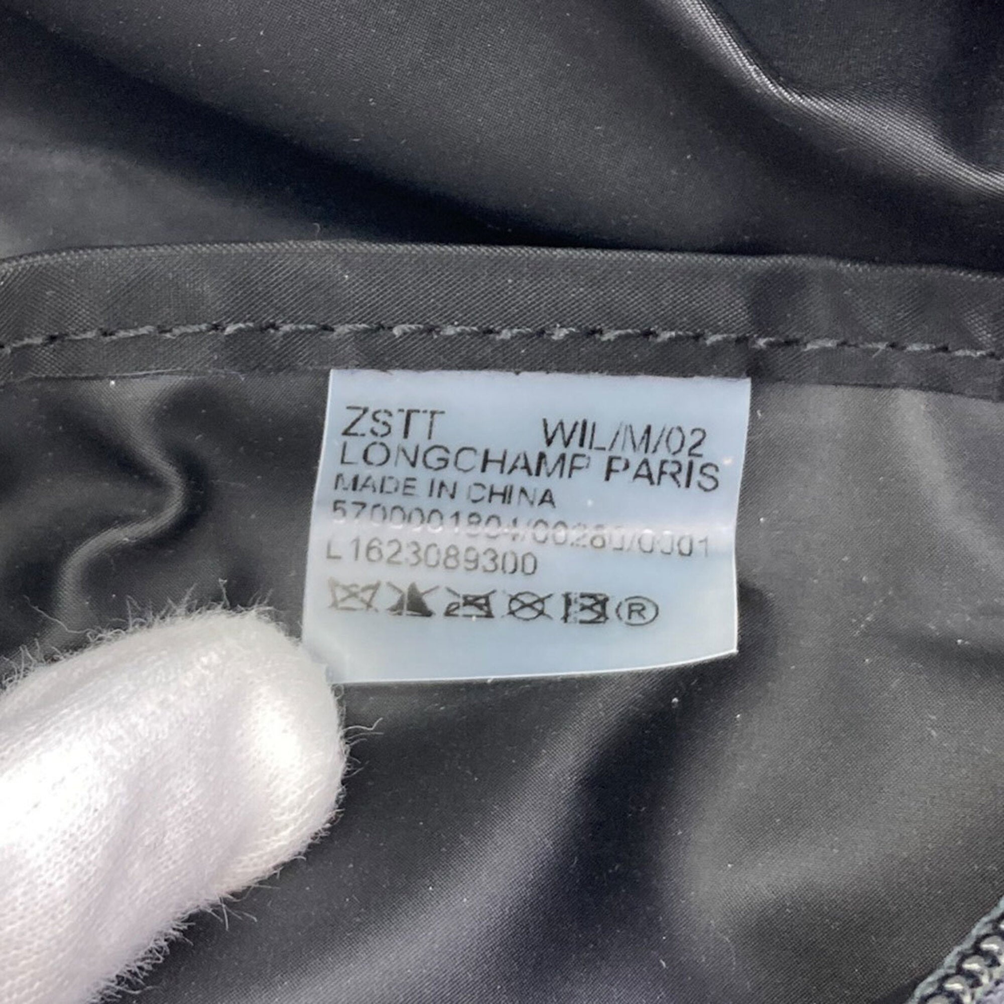 Longchamp Le Pliage Brown Gray Nylon Leather Handbag (Pre-Owned)