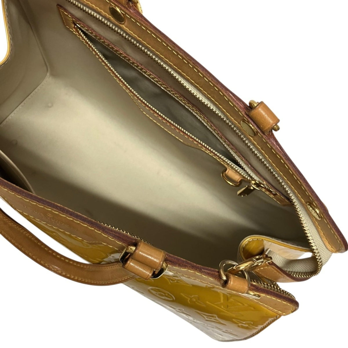 Louis Vuitton Dune Yellow Vernis Shoulder Bag (Pre-Owned)
