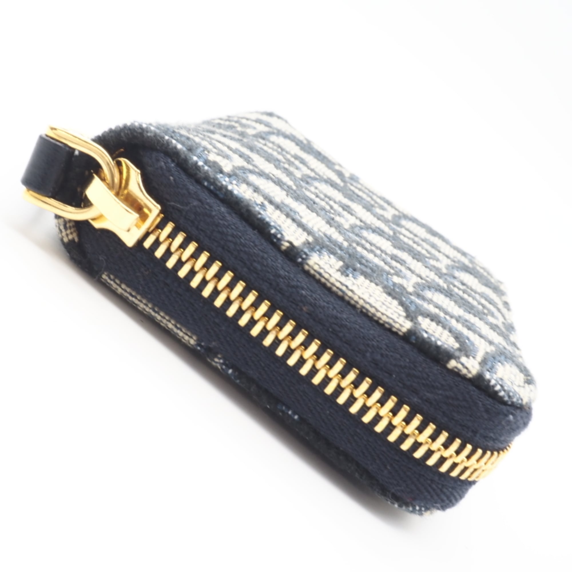 Christian Dior Cotton Leather Coin Purse/Coin Case (Pre-Owned)
