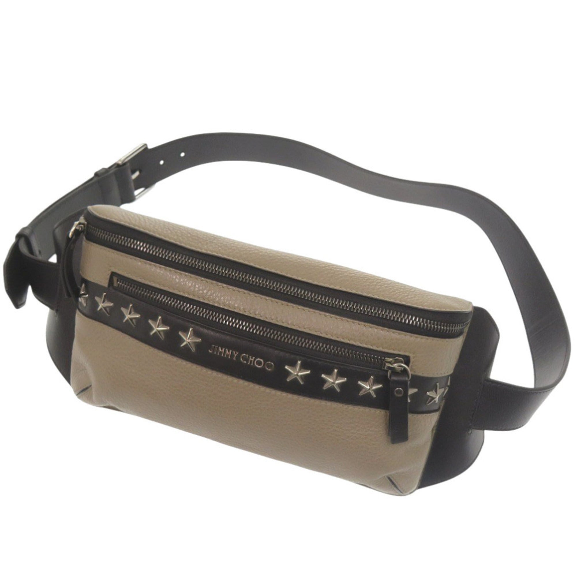 Jimmy Choo Black Brown Leather Sling Bag (Pre-Owned)