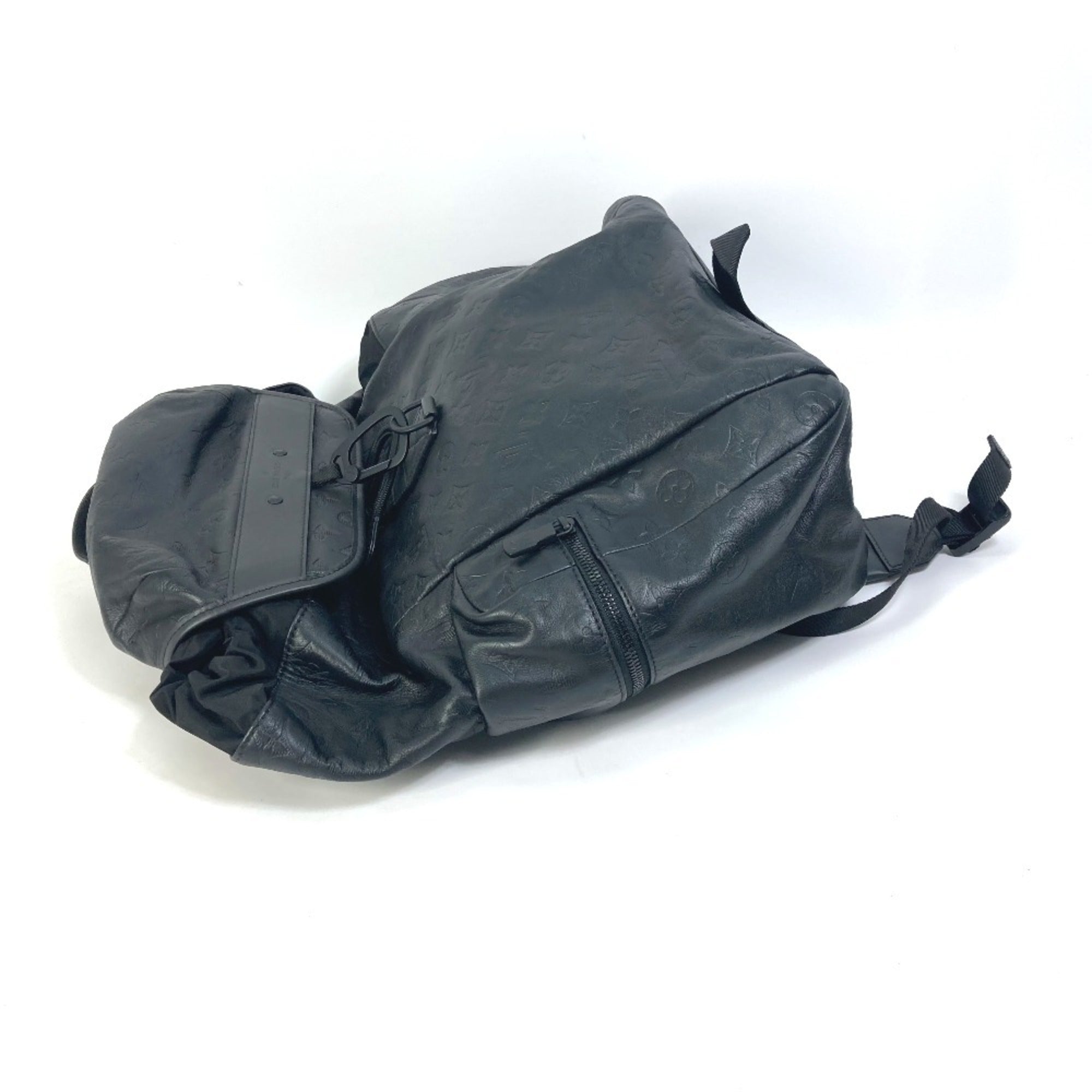 Louis Vuitton Black Leather Backpack (Pre-Owned)