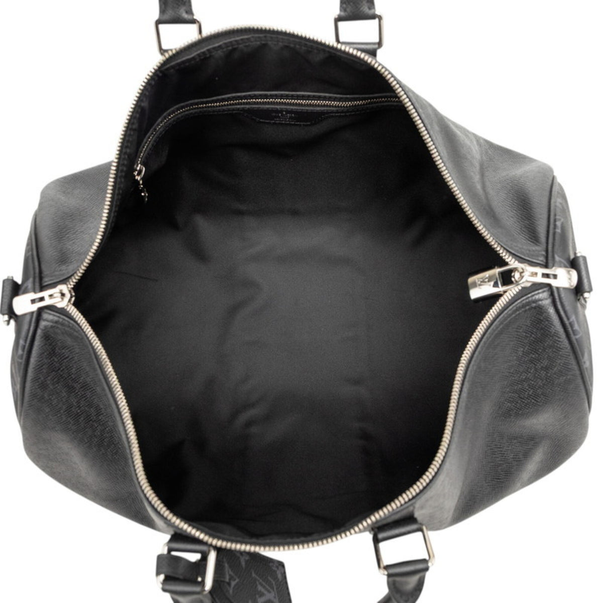 Louis Vuitton Taigarama Black Gray Noir Pvc Leather Boston Bag Shoulder Bag (Pre-Owned)