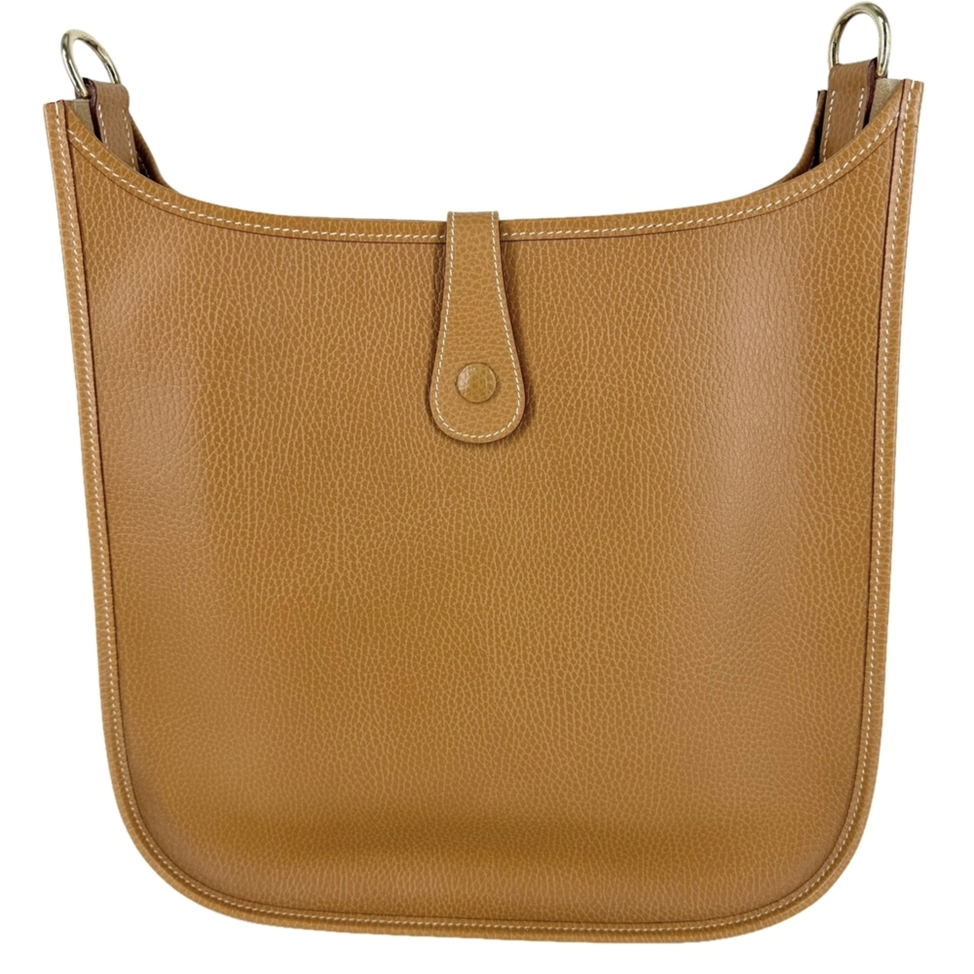 Hermes Evelyne Brown Leather Shoulder Bag (Pre-Owned)