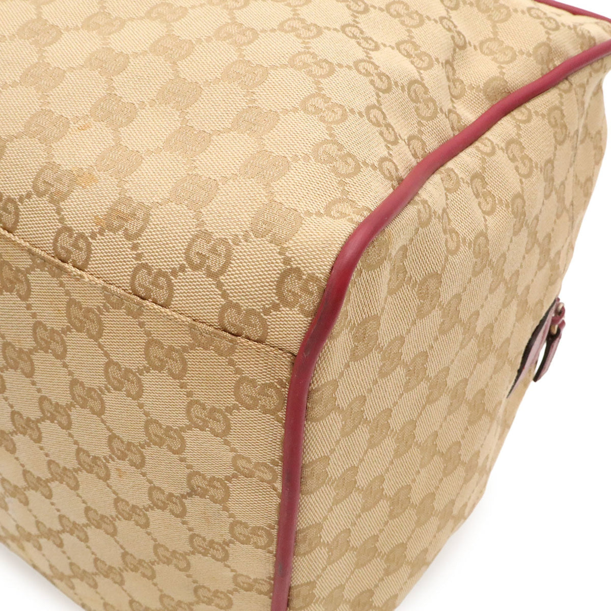 Gucci Beige Gg Canvas Boston Bag Shoulder Bag (Pre-Owned)