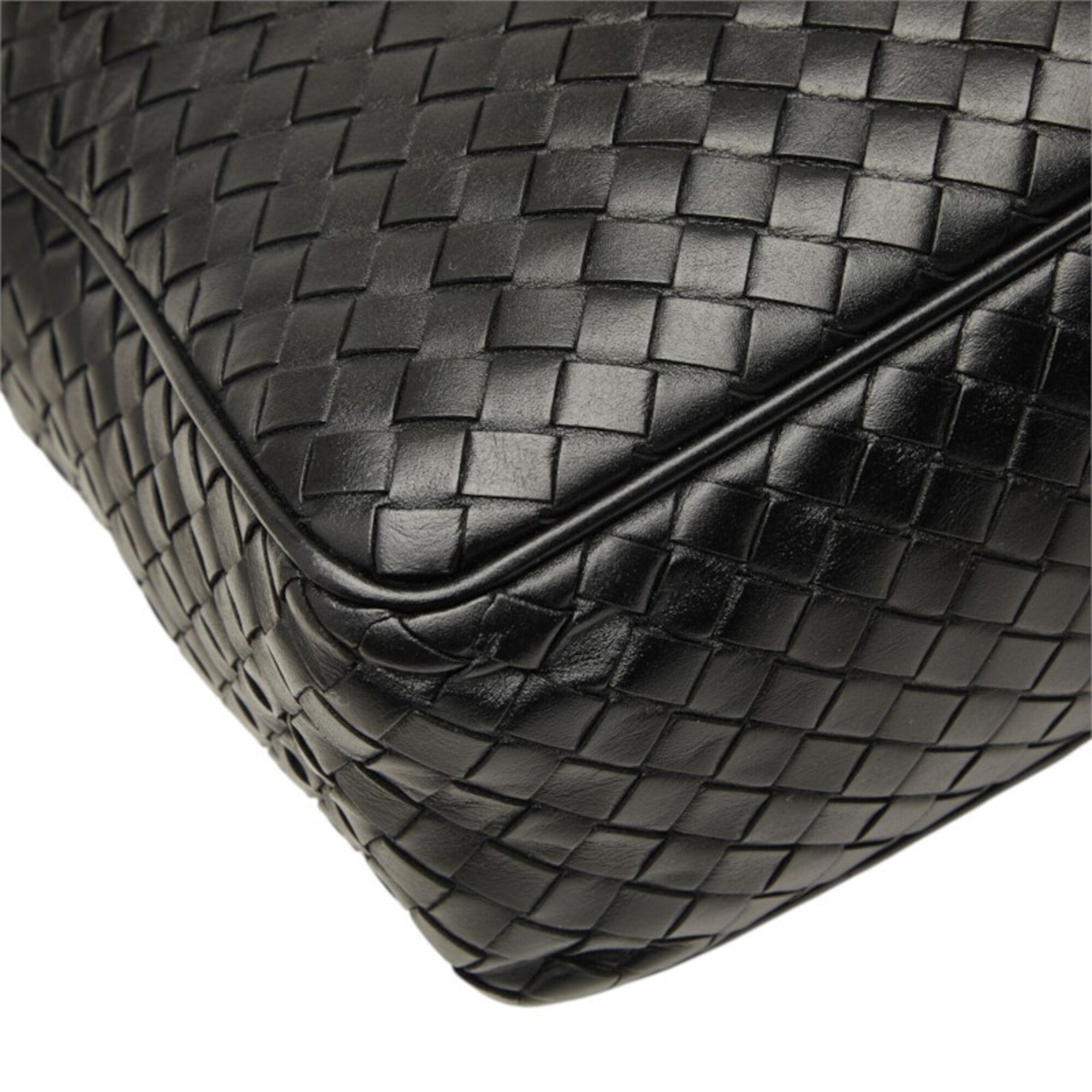 Bottega Veneta Black Leather Shoulder Bag (Pre-Owned)