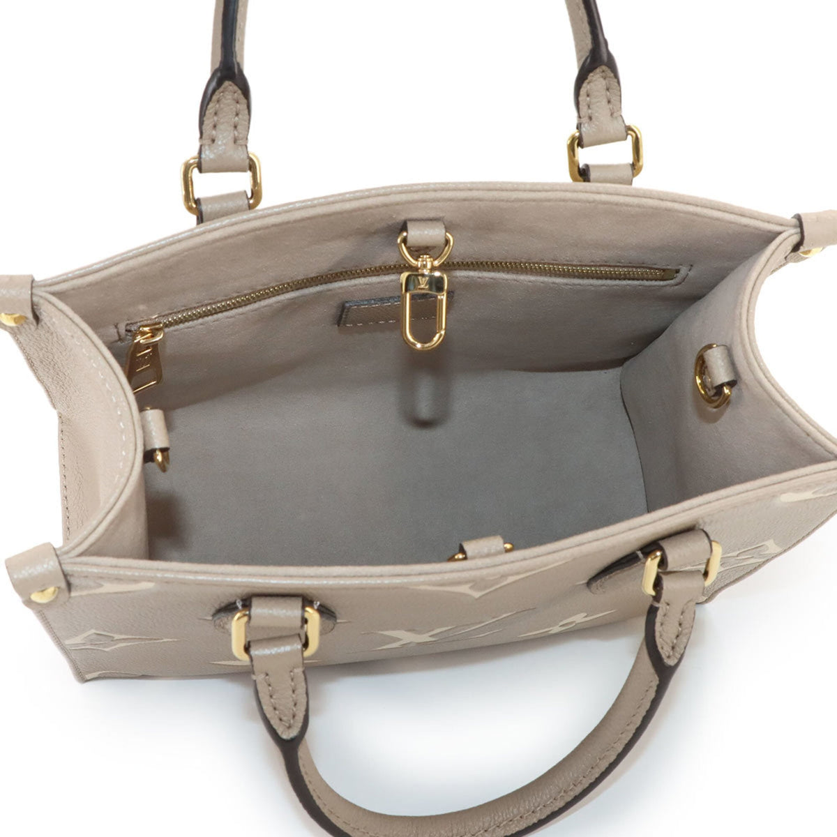 Louis Vuitton Tourterelle Monogram Empreinte Leather Handbag Tote Bag (Pre-Owned)