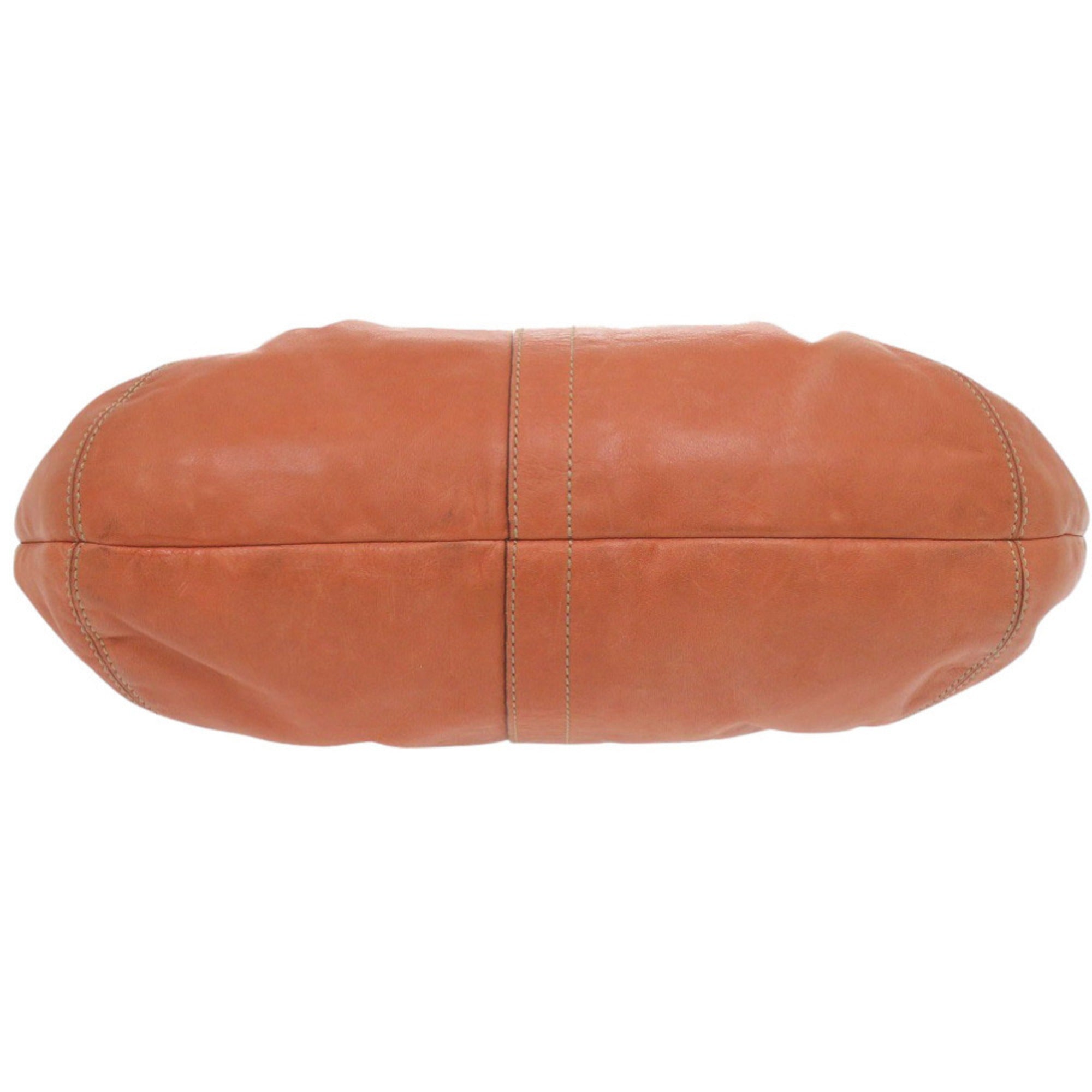 Coach Orange Leather Shoulder Bag (Pre-Owned)